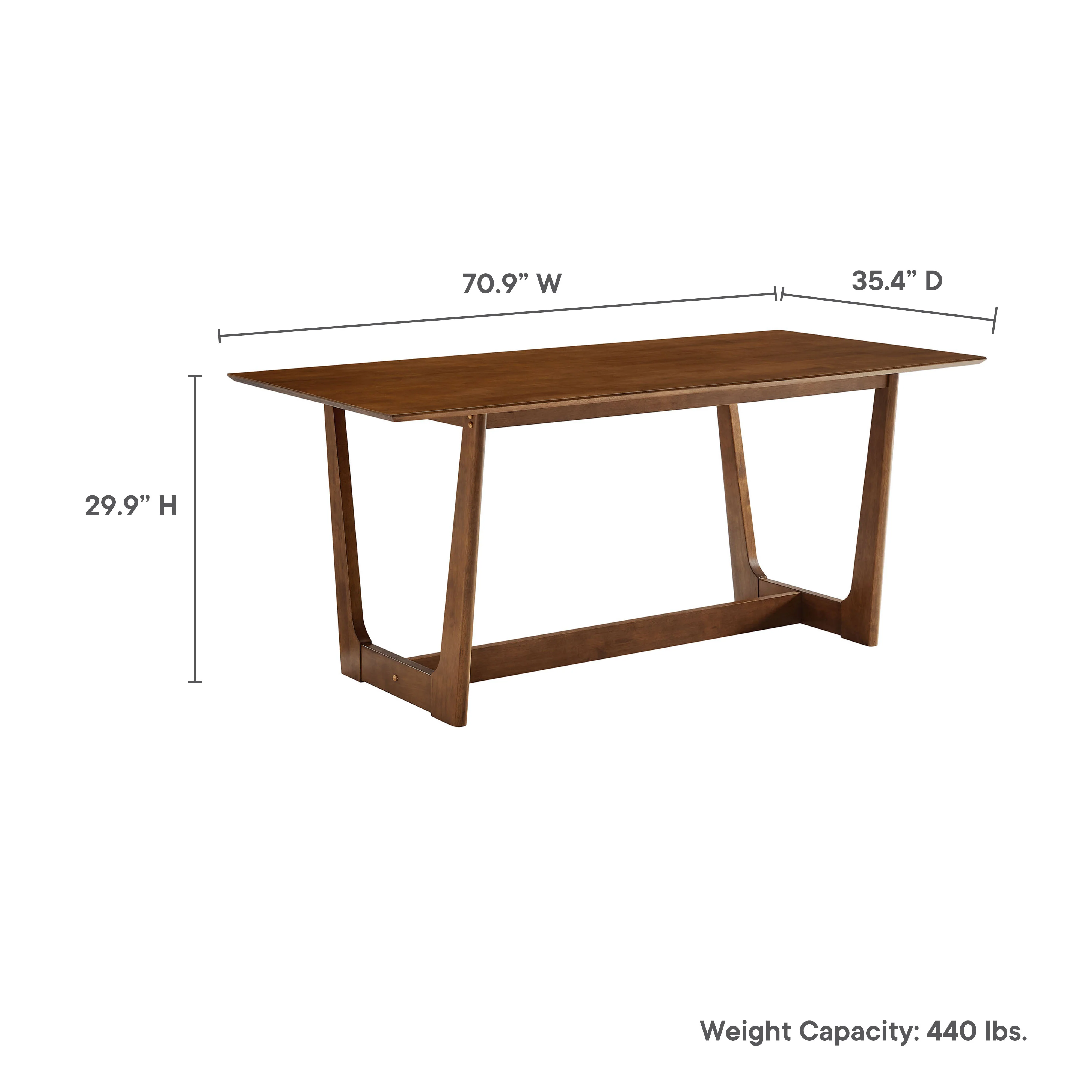 Solara 71" Rectangle Wood Dining Table by Modway - Image 18