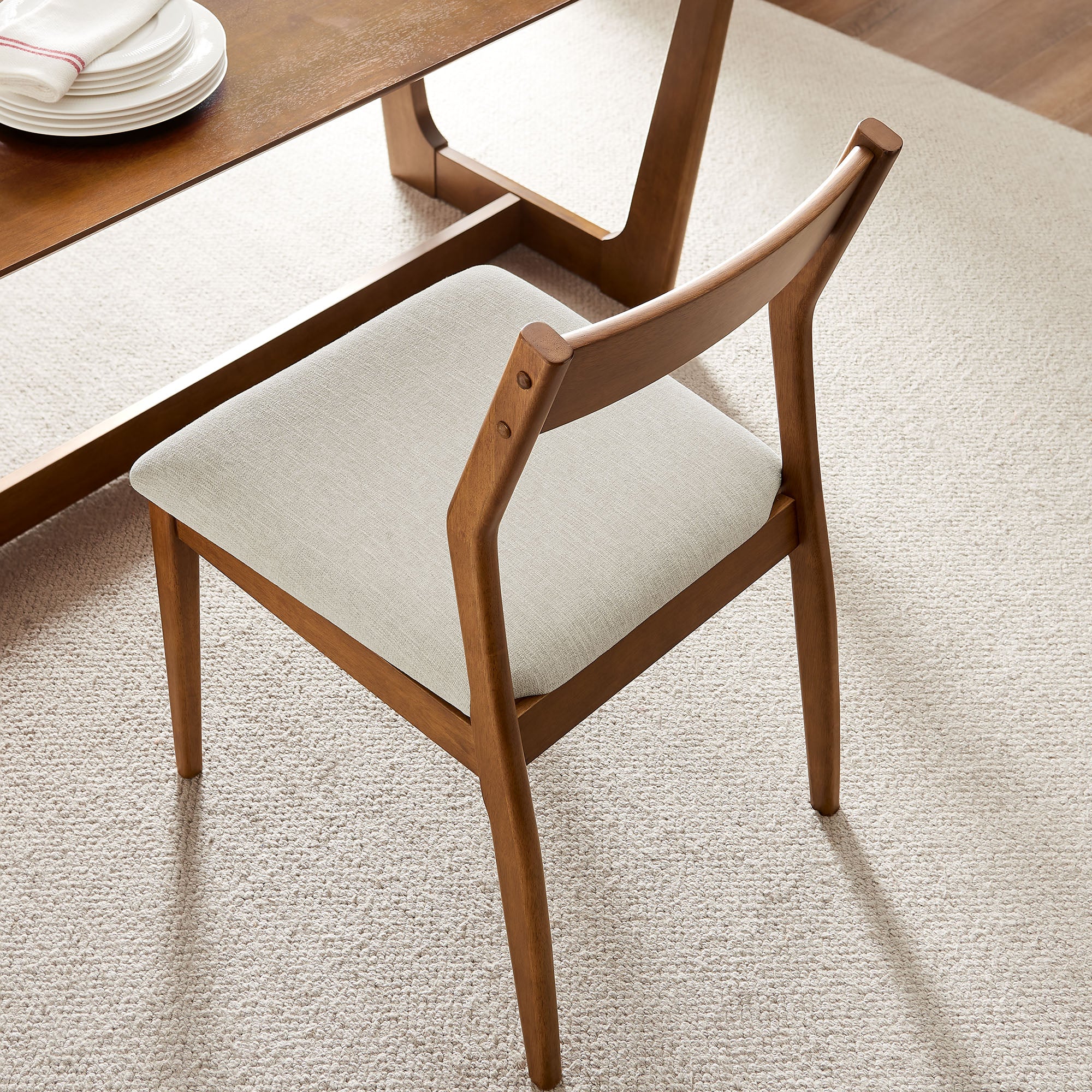Solara Fabric Wood Dining Side Chairs Set of 2 by Modway - Image 17