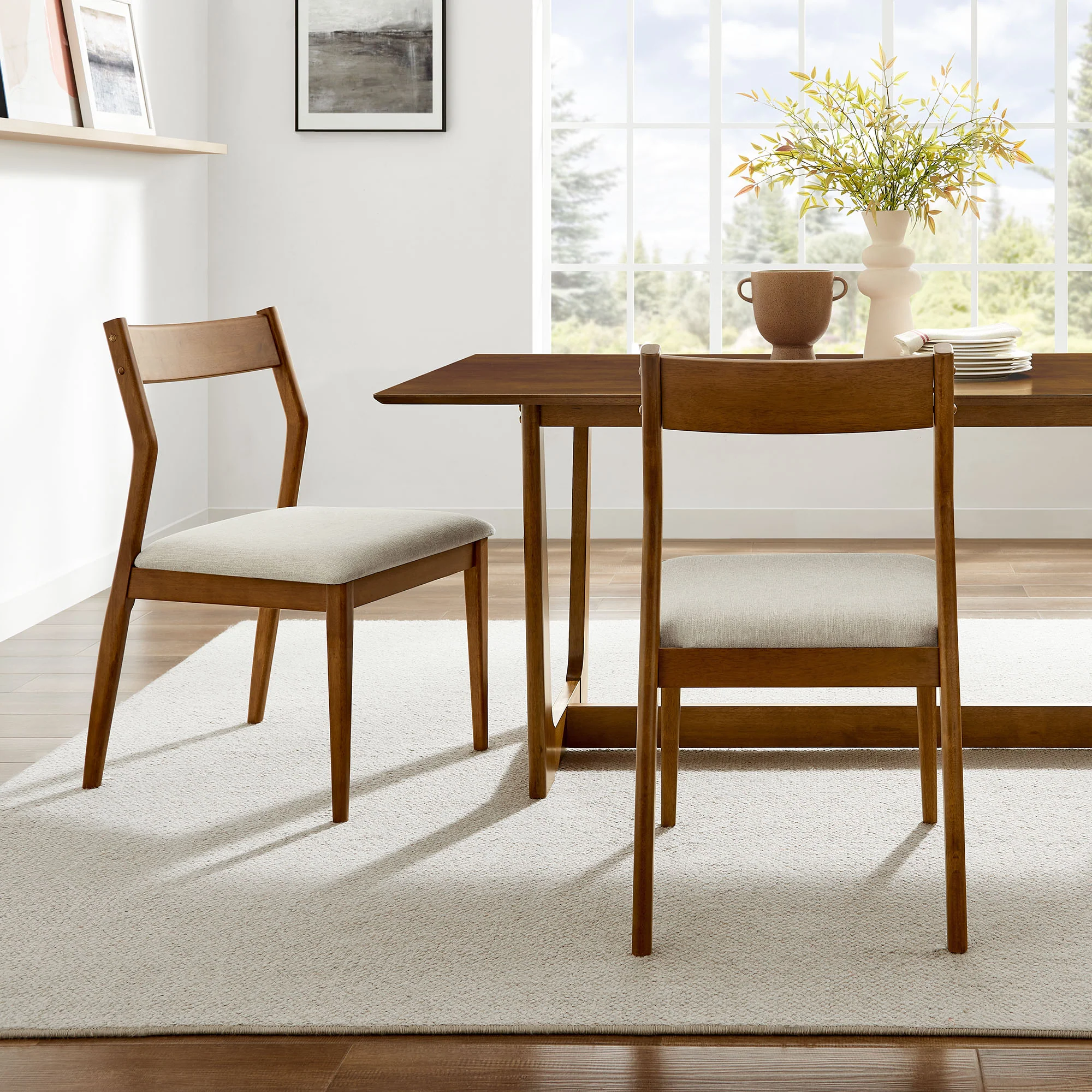 Solara Fabric Wood Dining Side Chairs Set of 2 by Modway - Image 18