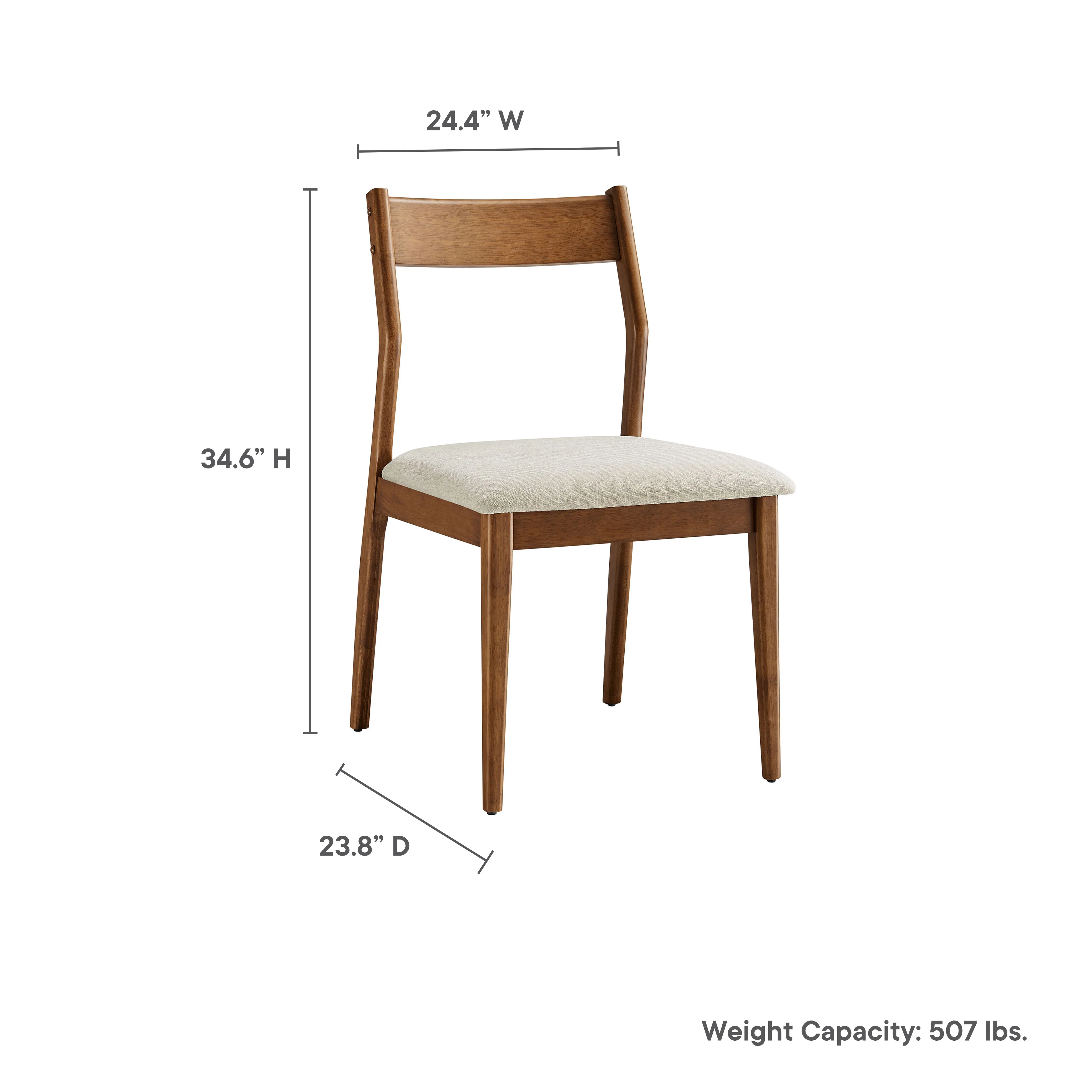 Solara Fabric Wood Dining Side Chairs Set of 2 by Modway - Image 20