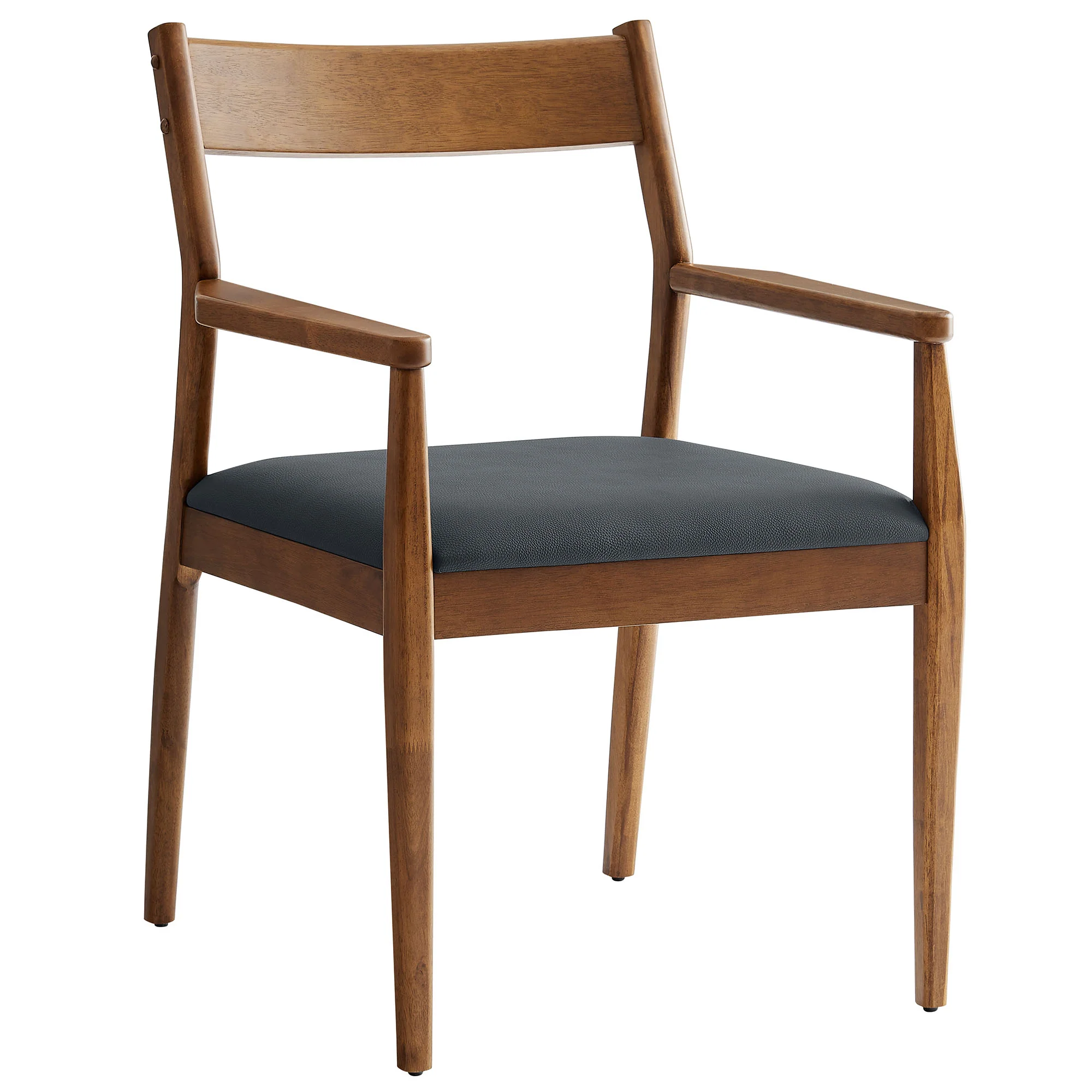 Solara Vegan Leather Wood Dining Armchairs Set of 2 by Modway - Image 3