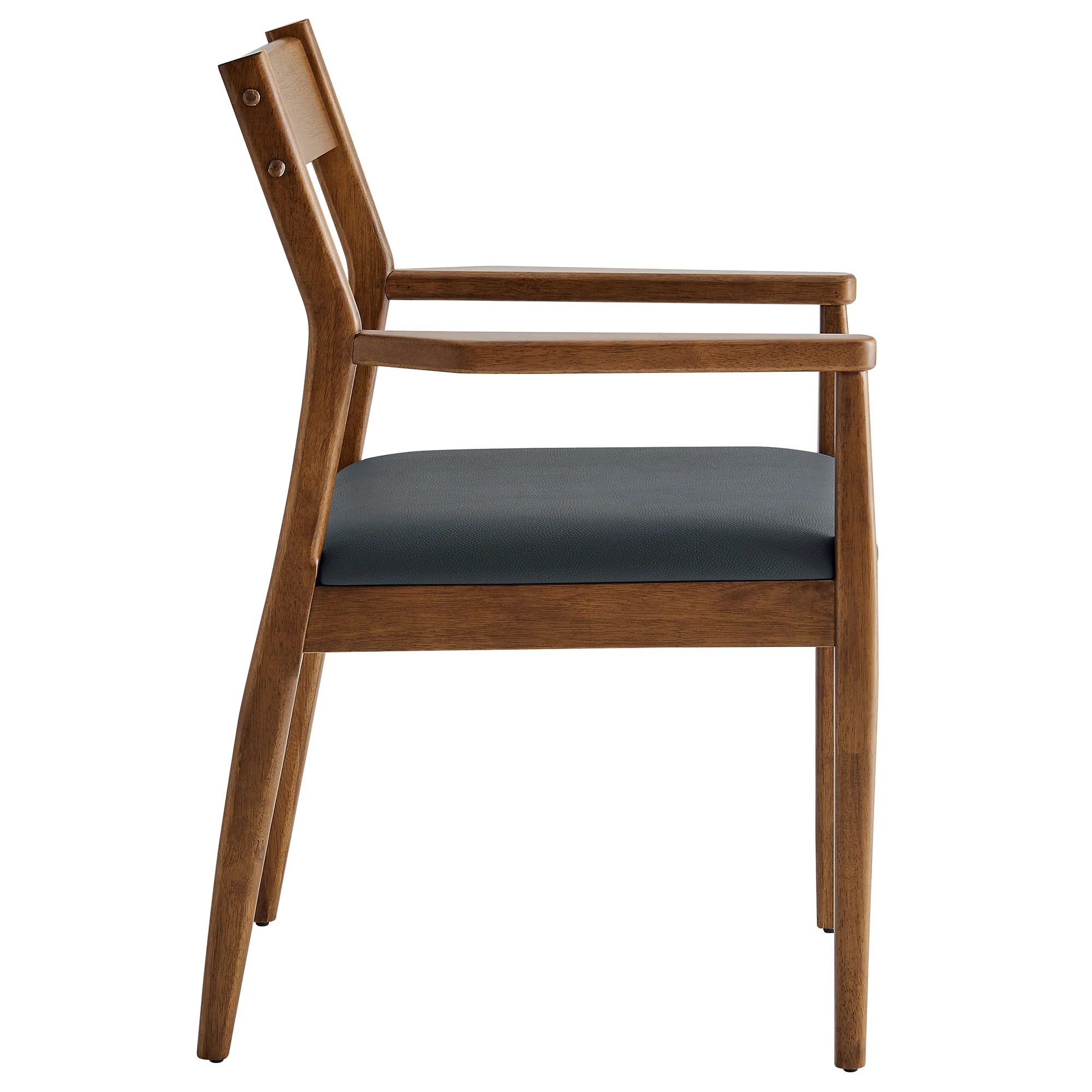 Solara Vegan Leather Wood Dining Armchairs Set of 2 by Modway - Image 4
