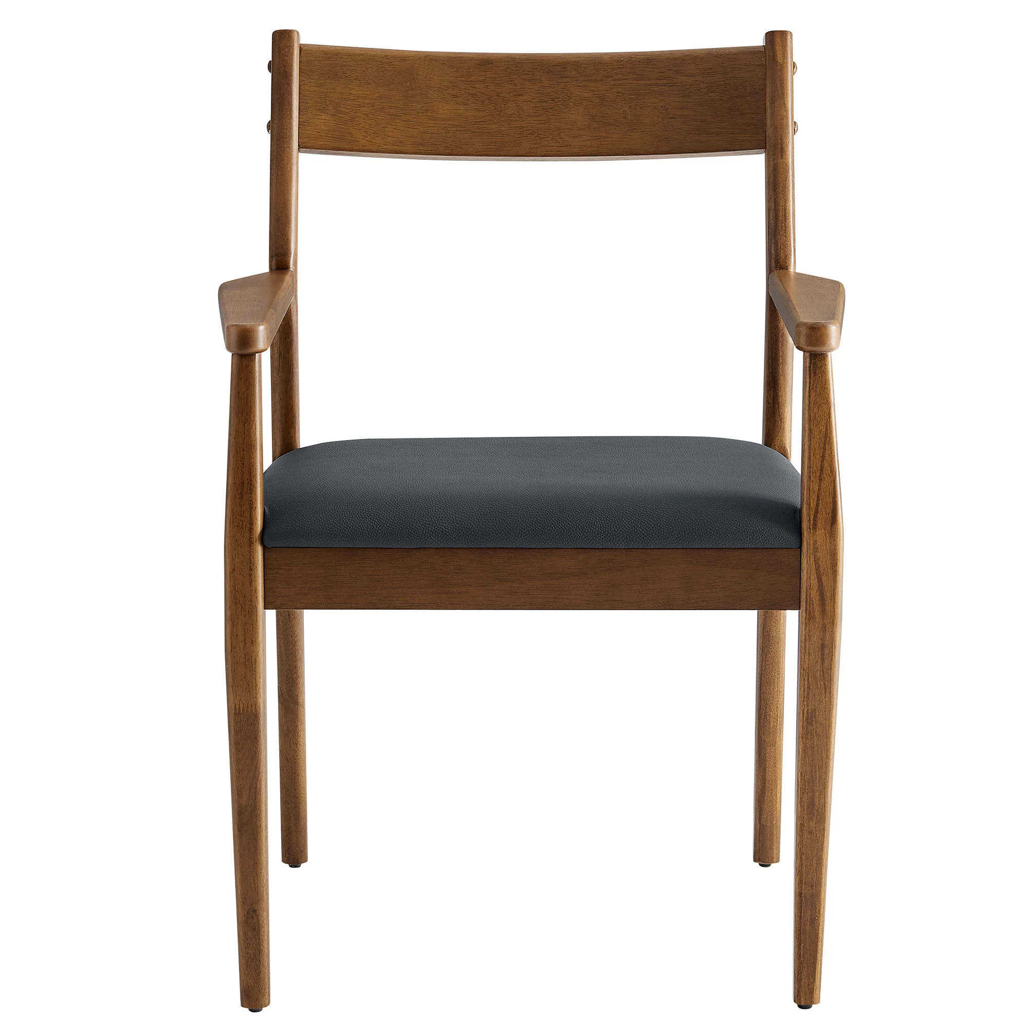 Solara Vegan Leather Wood Dining Armchairs Set of 2 by Modway - Image 6