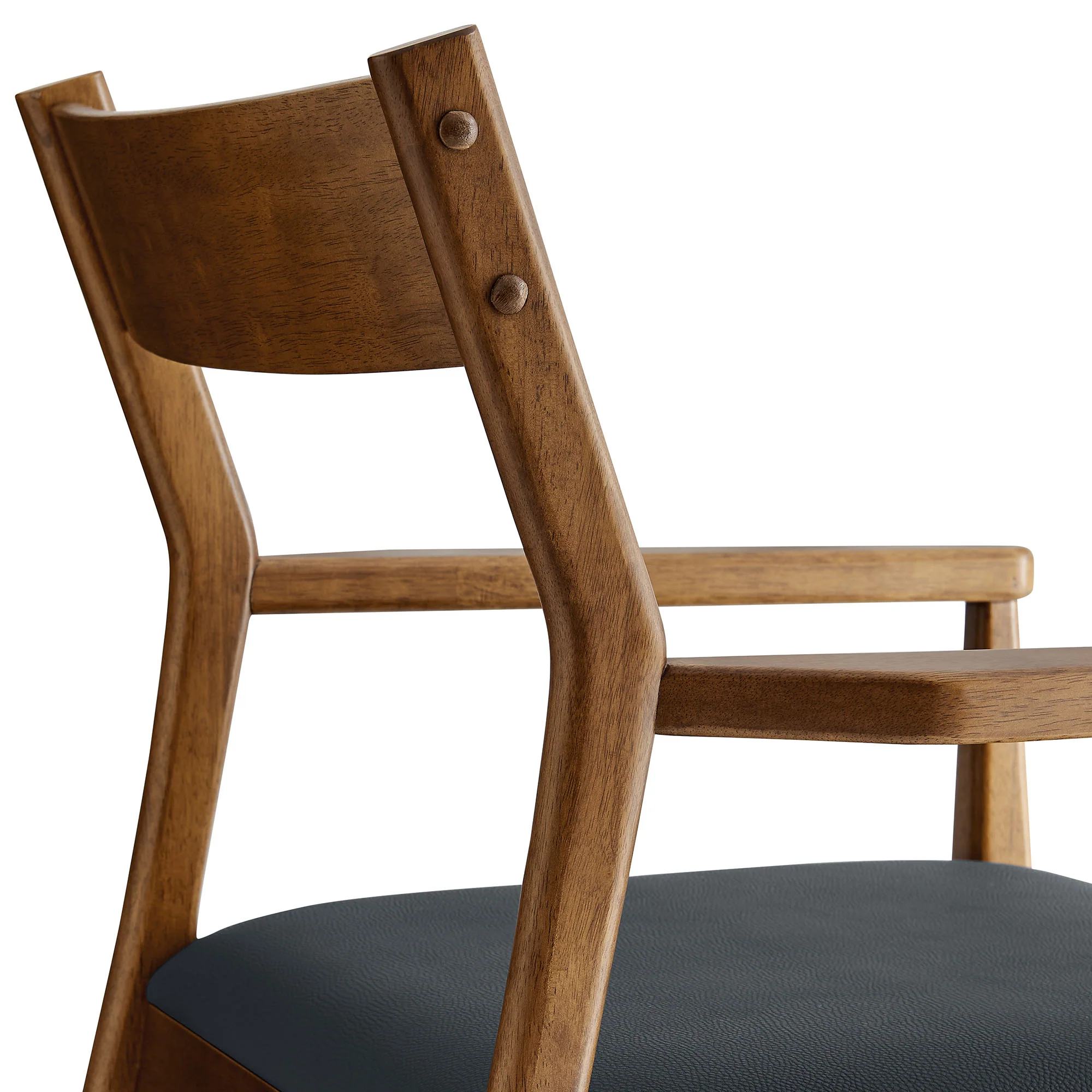 Solara Vegan Leather Wood Dining Armchairs Set of 2 by Modway - Image 7