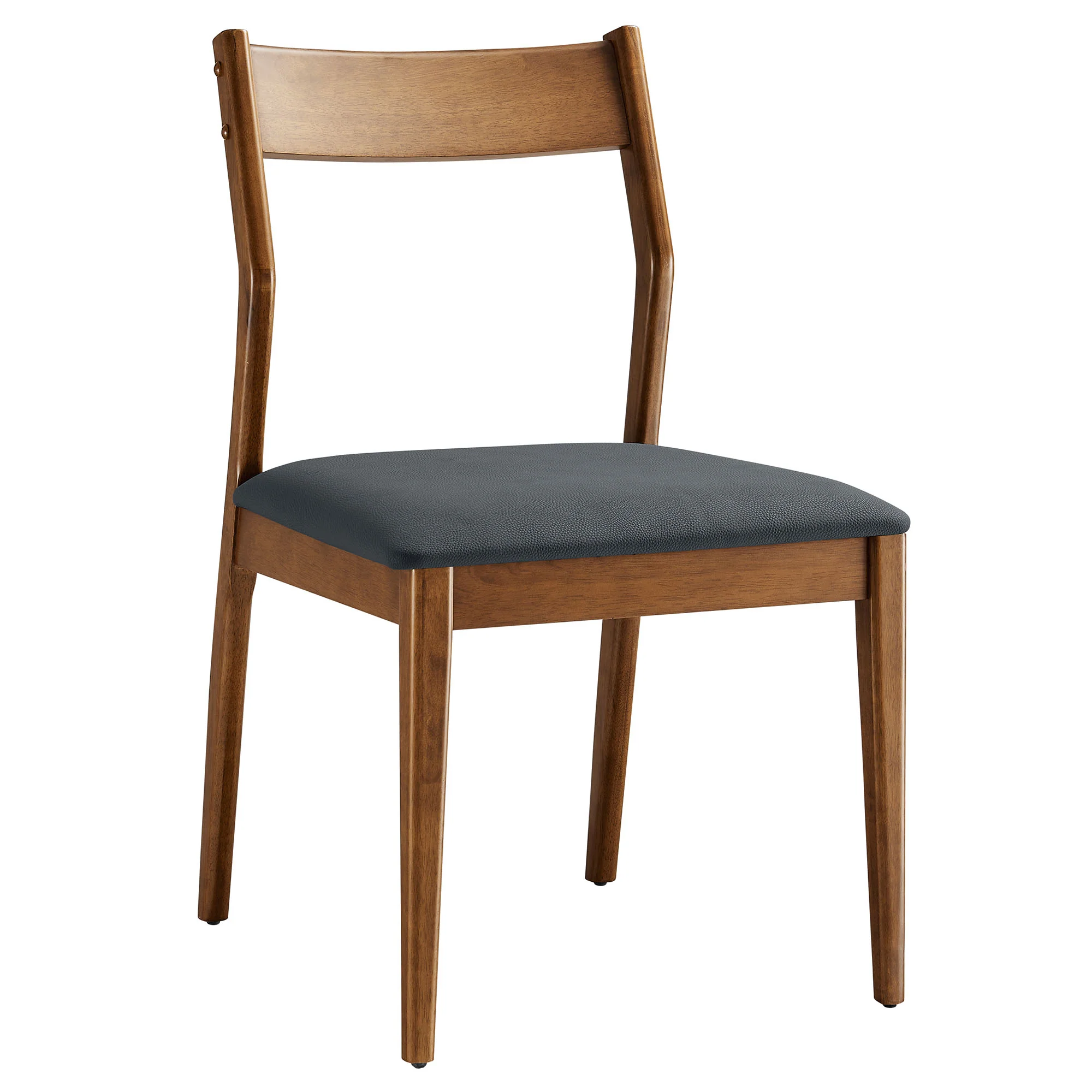 Solara Vegan Leather Wood Dining Side Chairs Set of 2 by Modway - Image 3