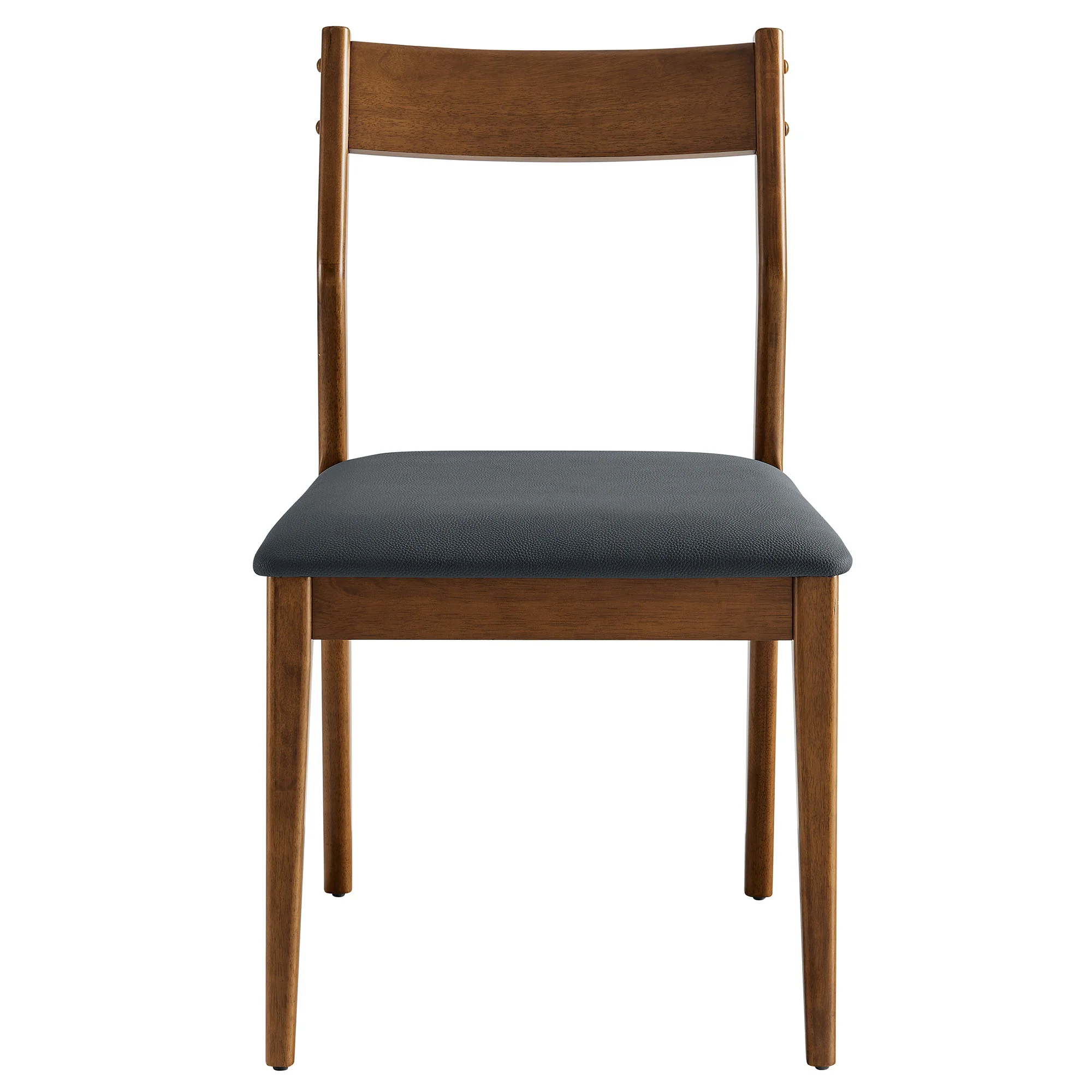Solara Vegan Leather Wood Dining Side Chairs Set of 2 by Modway - Image 6