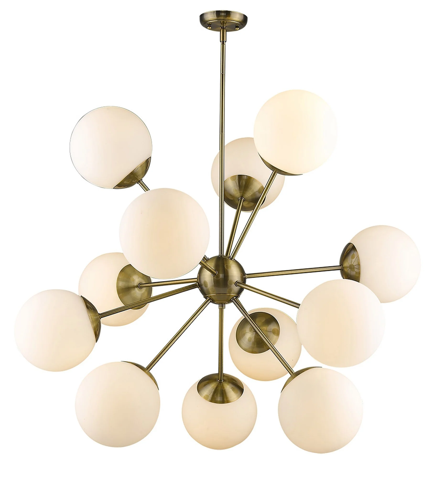 Solea 12-Light Antique Brass Chandelier By Homeroots - Image 2