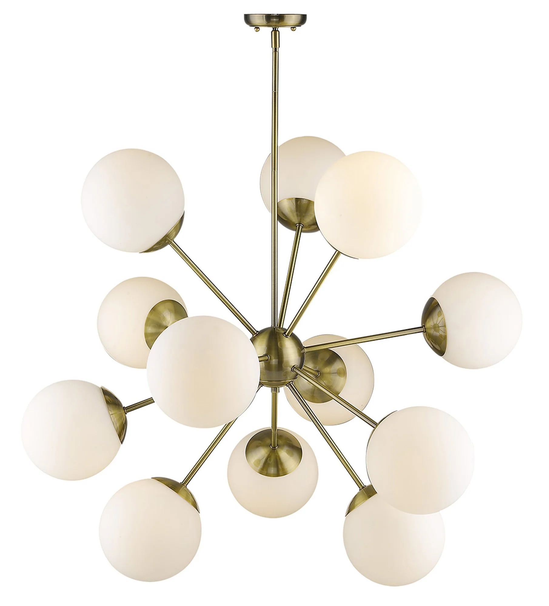 Solea 12-Light Antique Brass Chandelier By Homeroots - Image 3