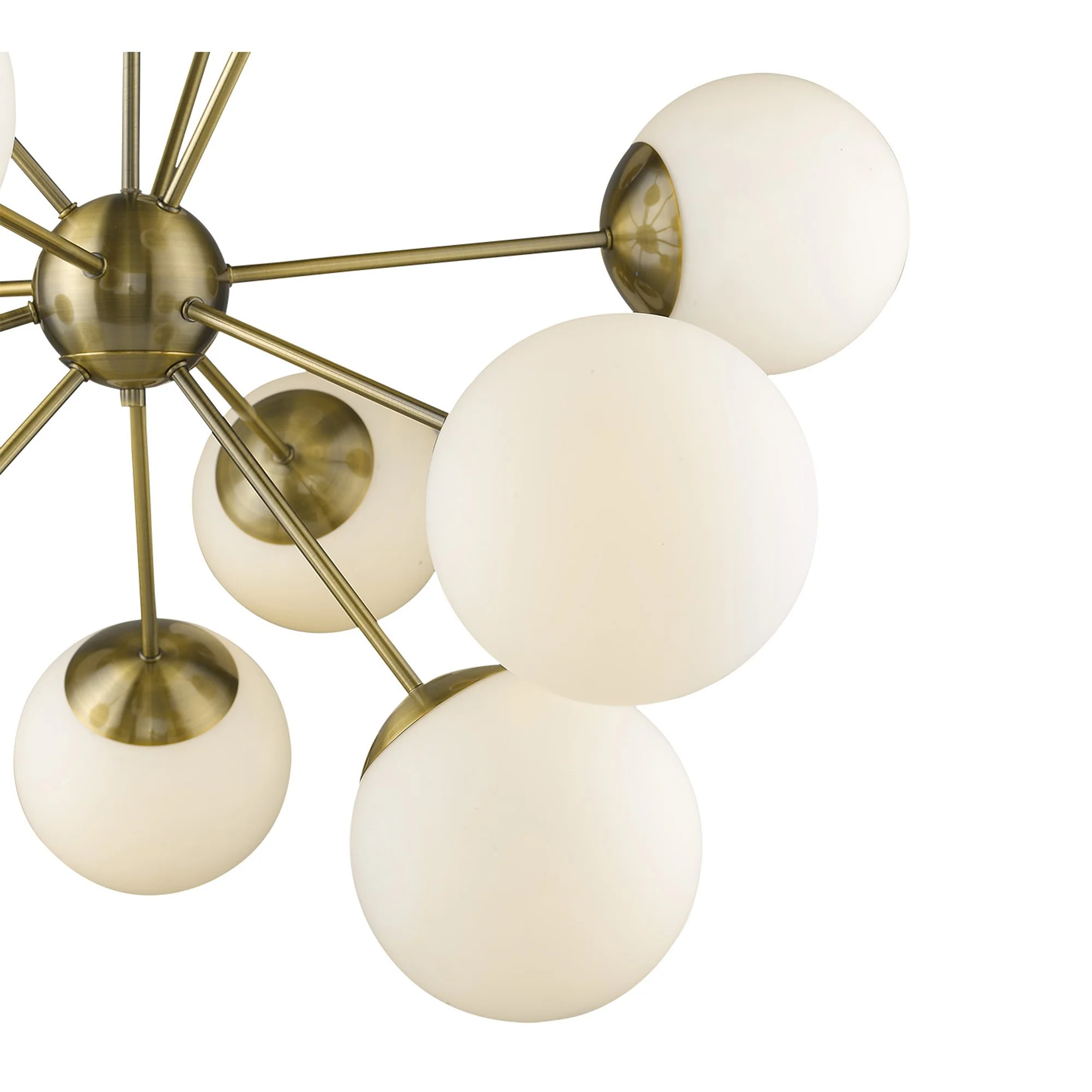 Solea 12-Light Antique Brass Chandelier By Homeroots - Image 4