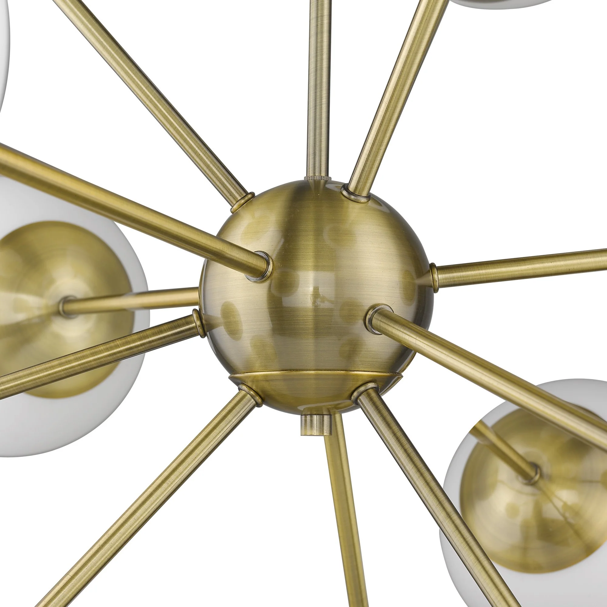 Solea 12-Light Antique Brass Chandelier By Homeroots - Image 5