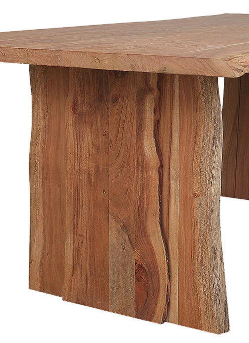 Solid Acacia Wood Live Edge Dining Table By Homeroots - Image 3