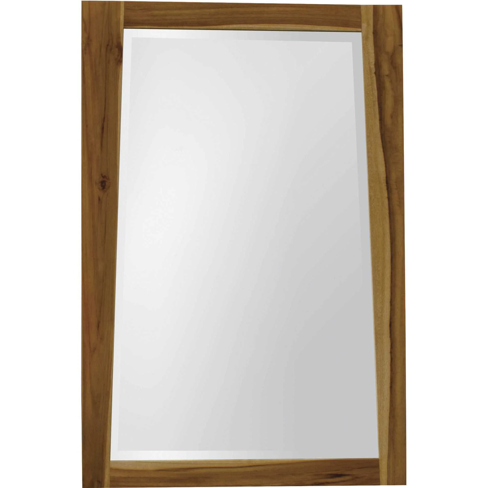 Solid Teak Wall Mirror in Natural Finish By Homeroots - Image 2