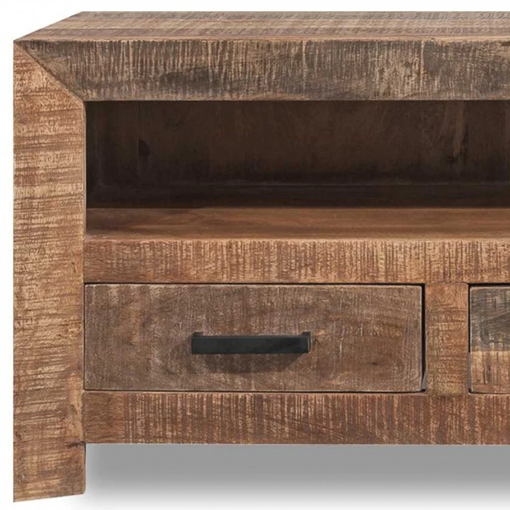 Solid Wood 3 Drawer TV Stand and Media Console By Homeroots - Image 3