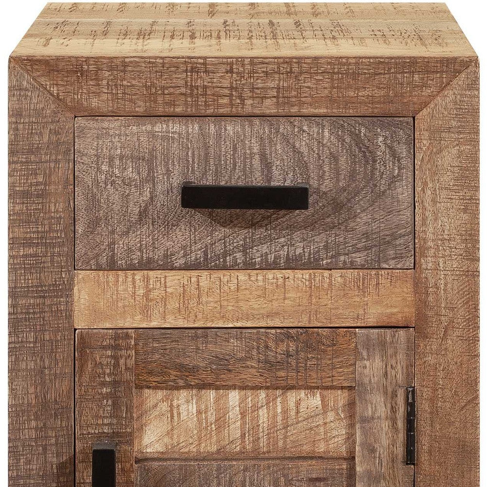 Solid Wood Butcher Block Accent Cabinet or Nightstand By Homeroots - Image 3