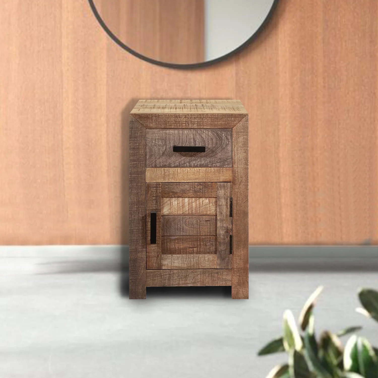 Solid Wood Butcher Block Accent Cabinet or Nightstand By Homeroots - Image 5