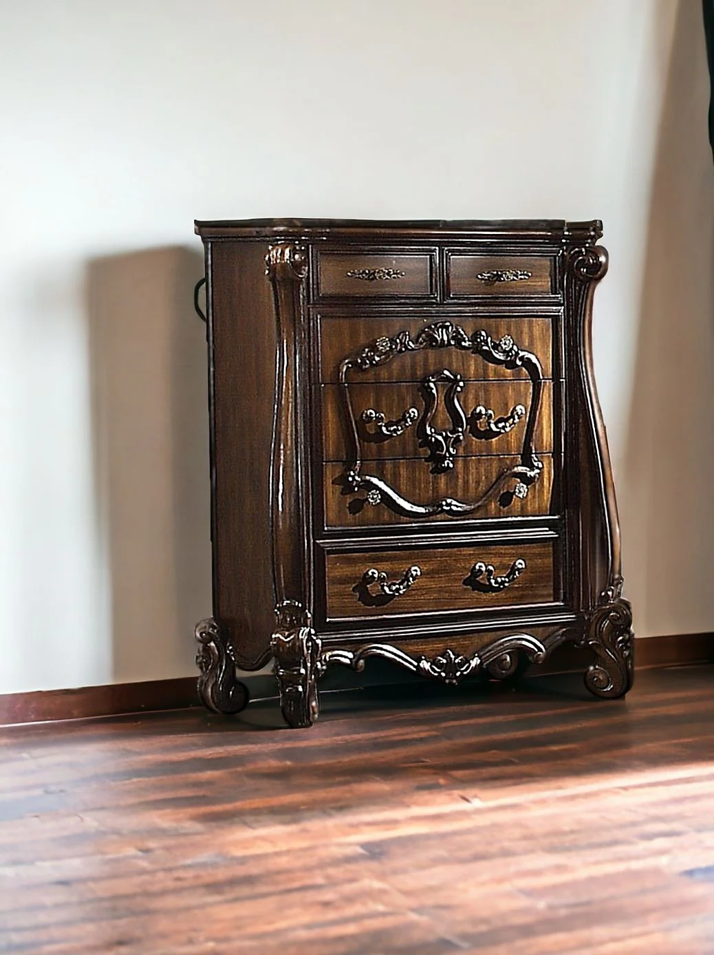 Solid Wood Six Drawer Chest By Homeroots - Image 2