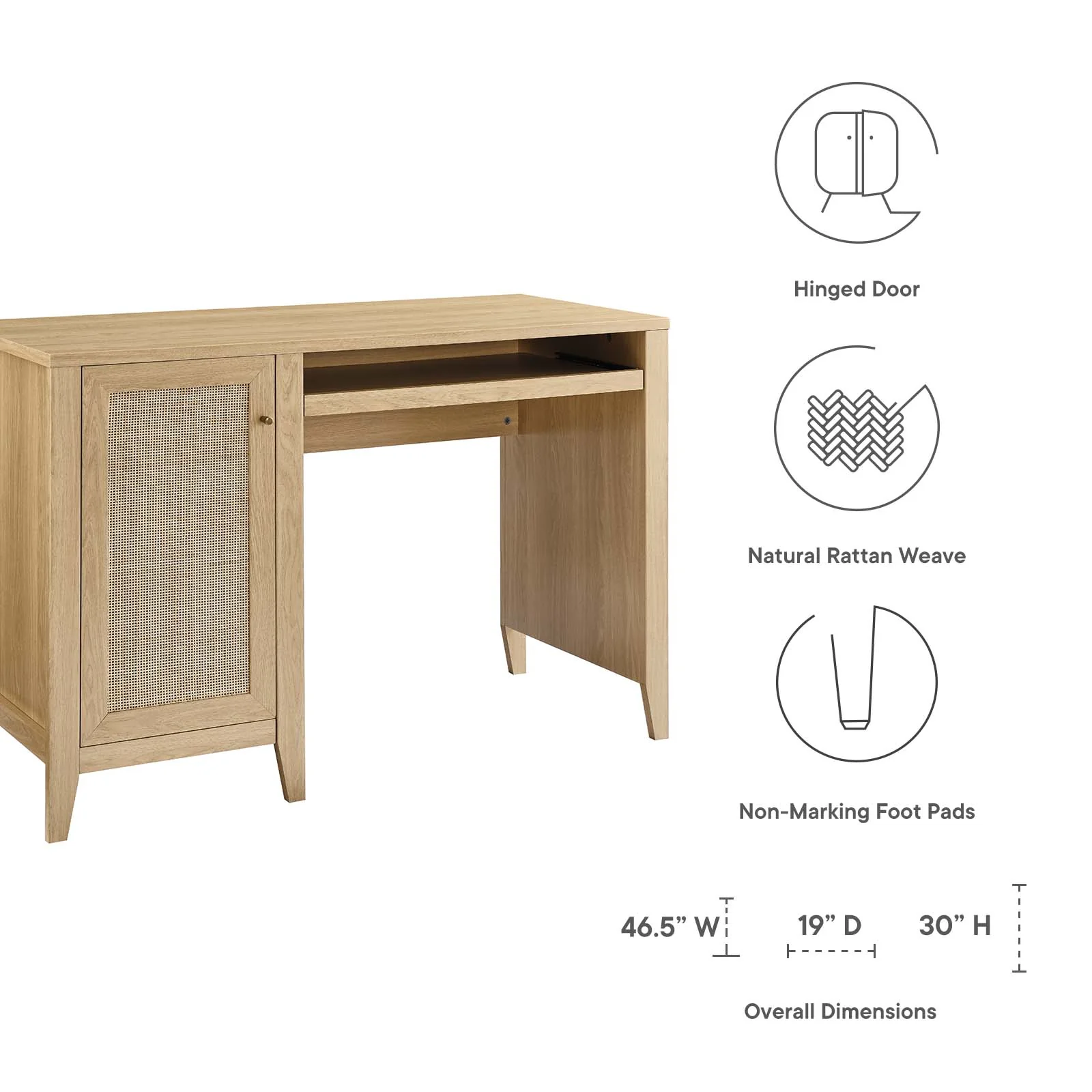 Soma 47" Office Desk By Modway - EEI-6116 - Image 7