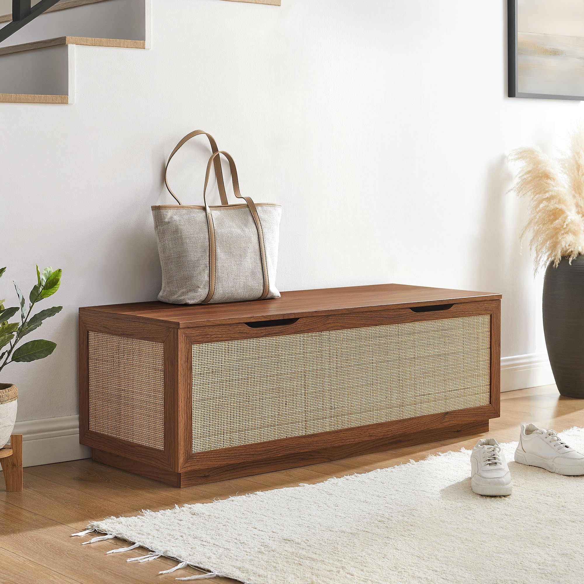 Soma 47" Rattan Storage Bench by Modway - Image 17