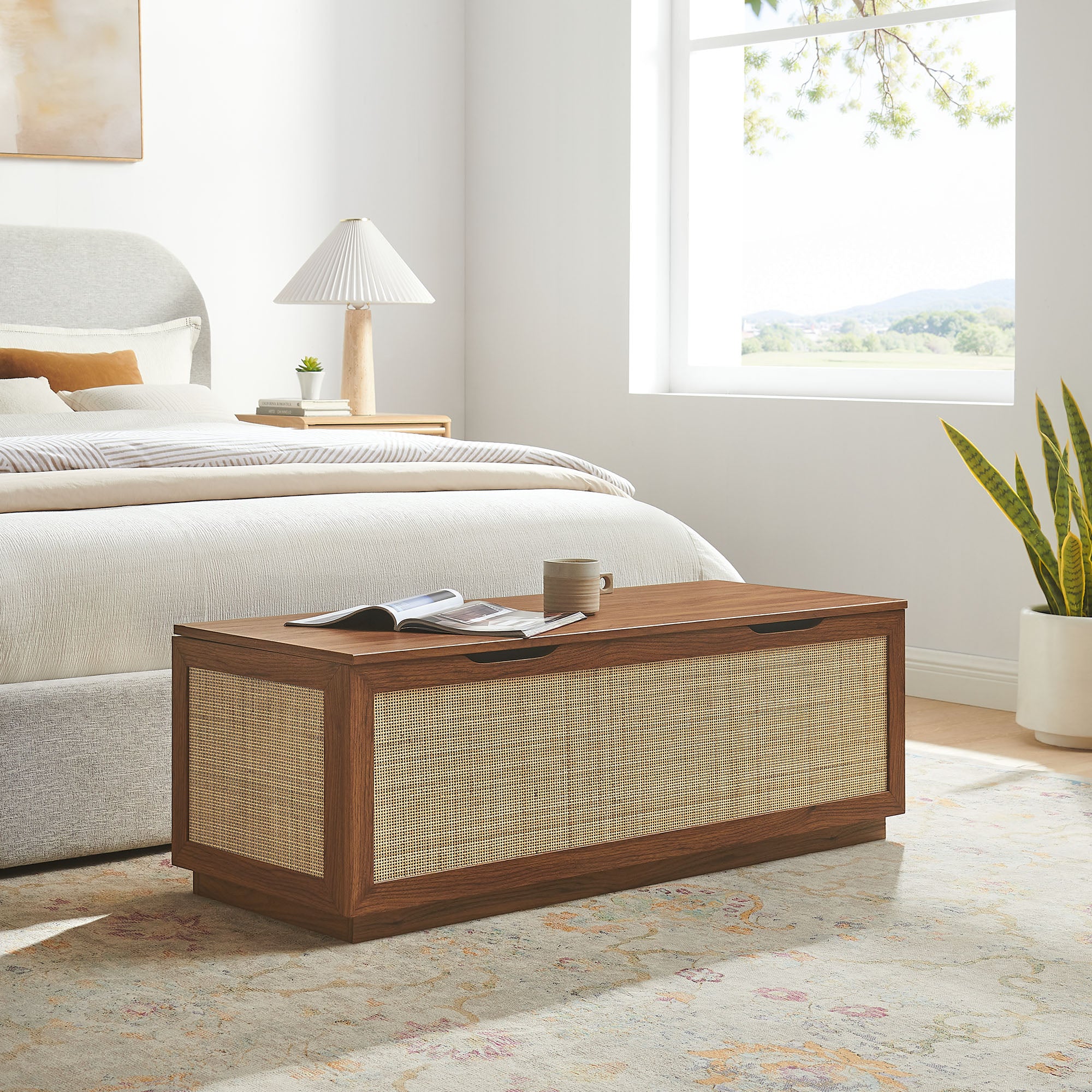Soma 47" Rattan Storage Bench by Modway - Image 18