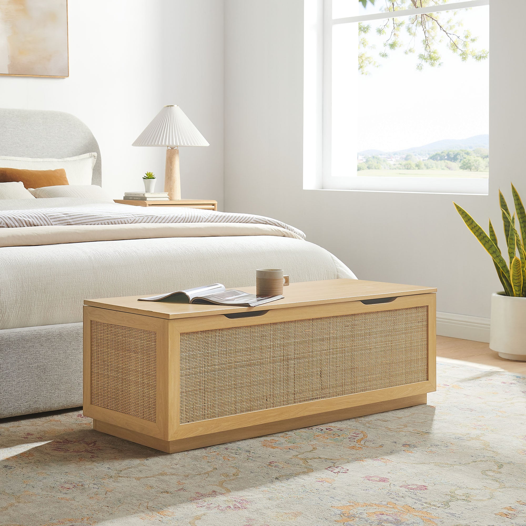 Soma 47" Rattan Storage Bench by Modway - Image 8