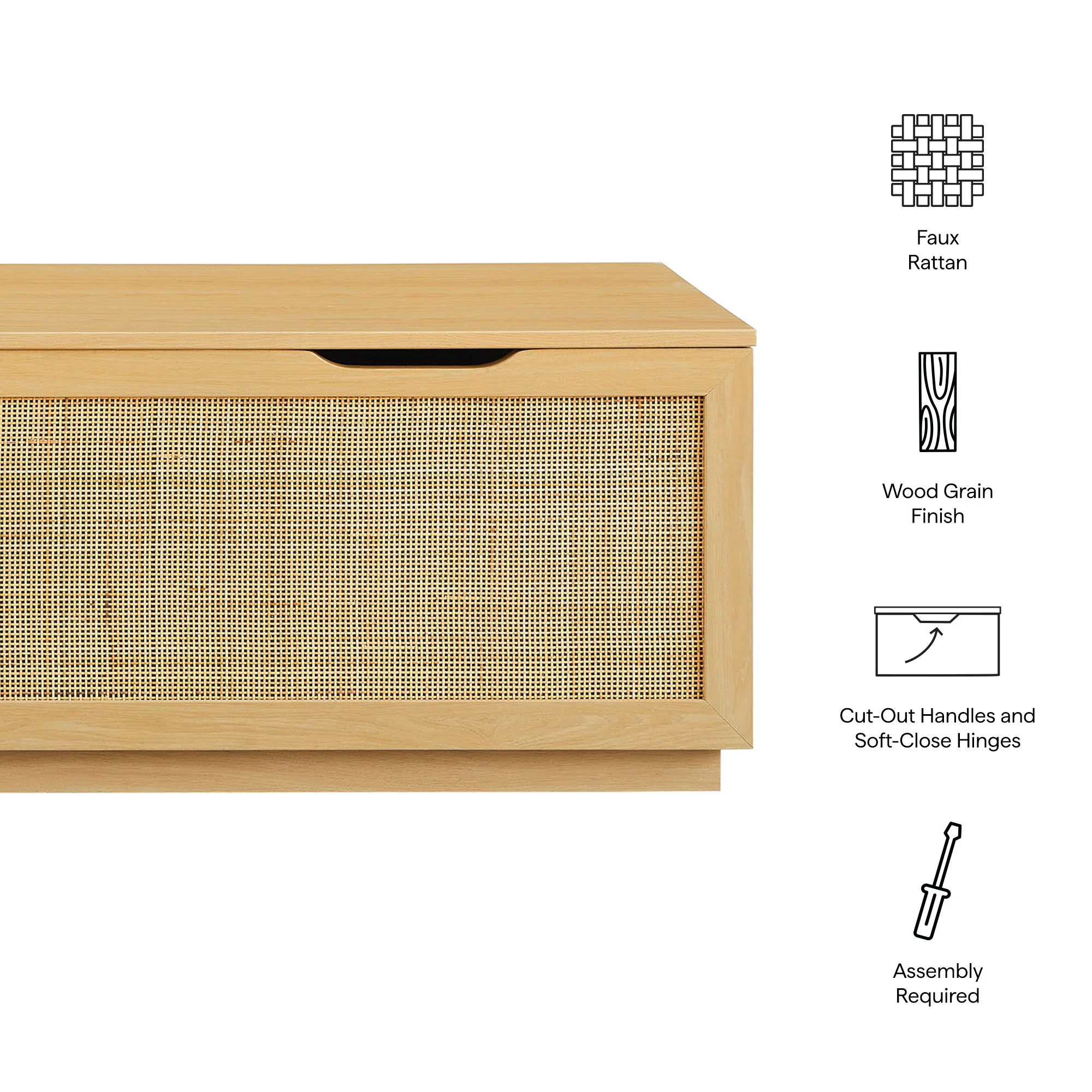 Soma 47" Rattan Storage Bench by Modway - Image 9