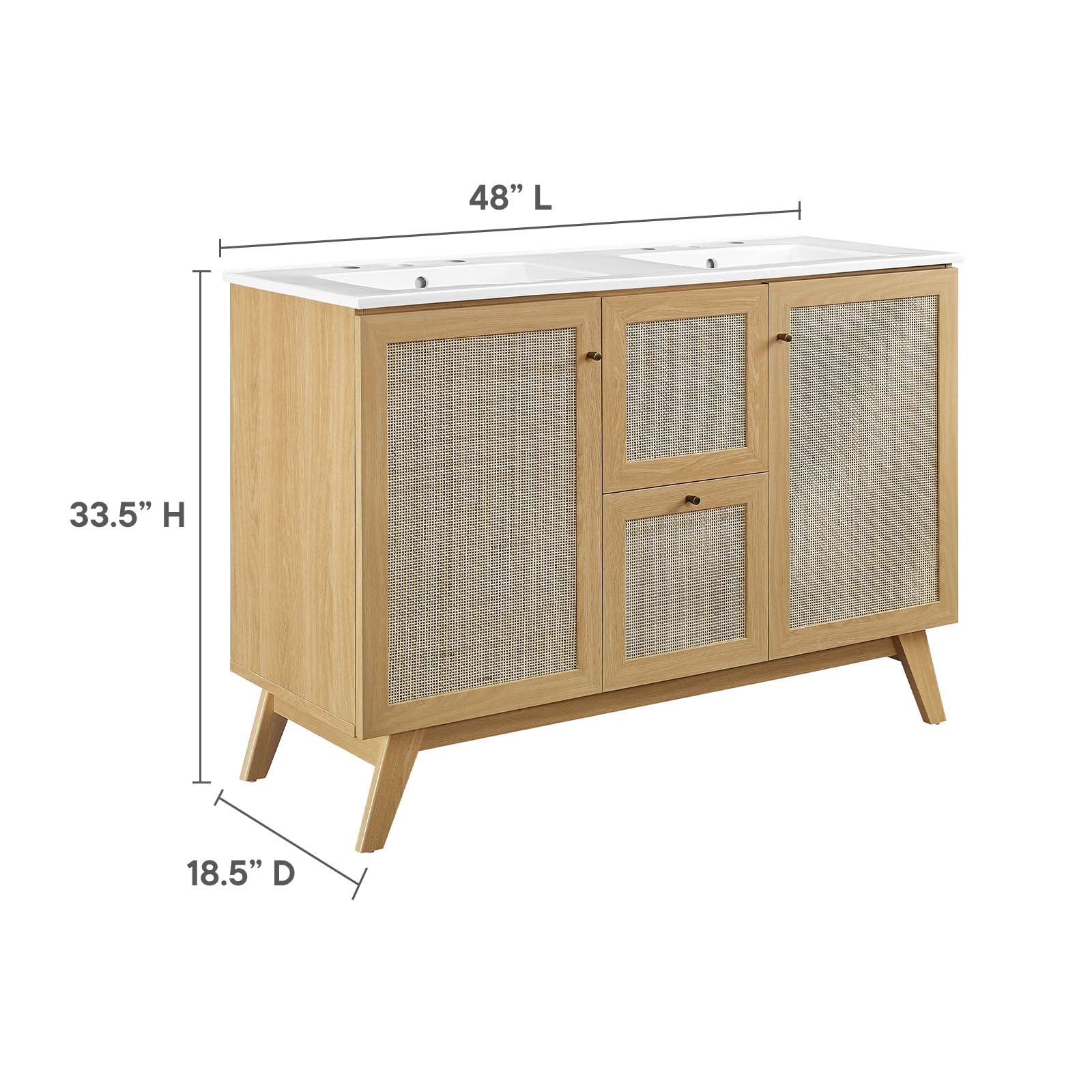 Soma 48” Double Sink Bathroom Vanity By Modway - EEI-6721 - Image 13