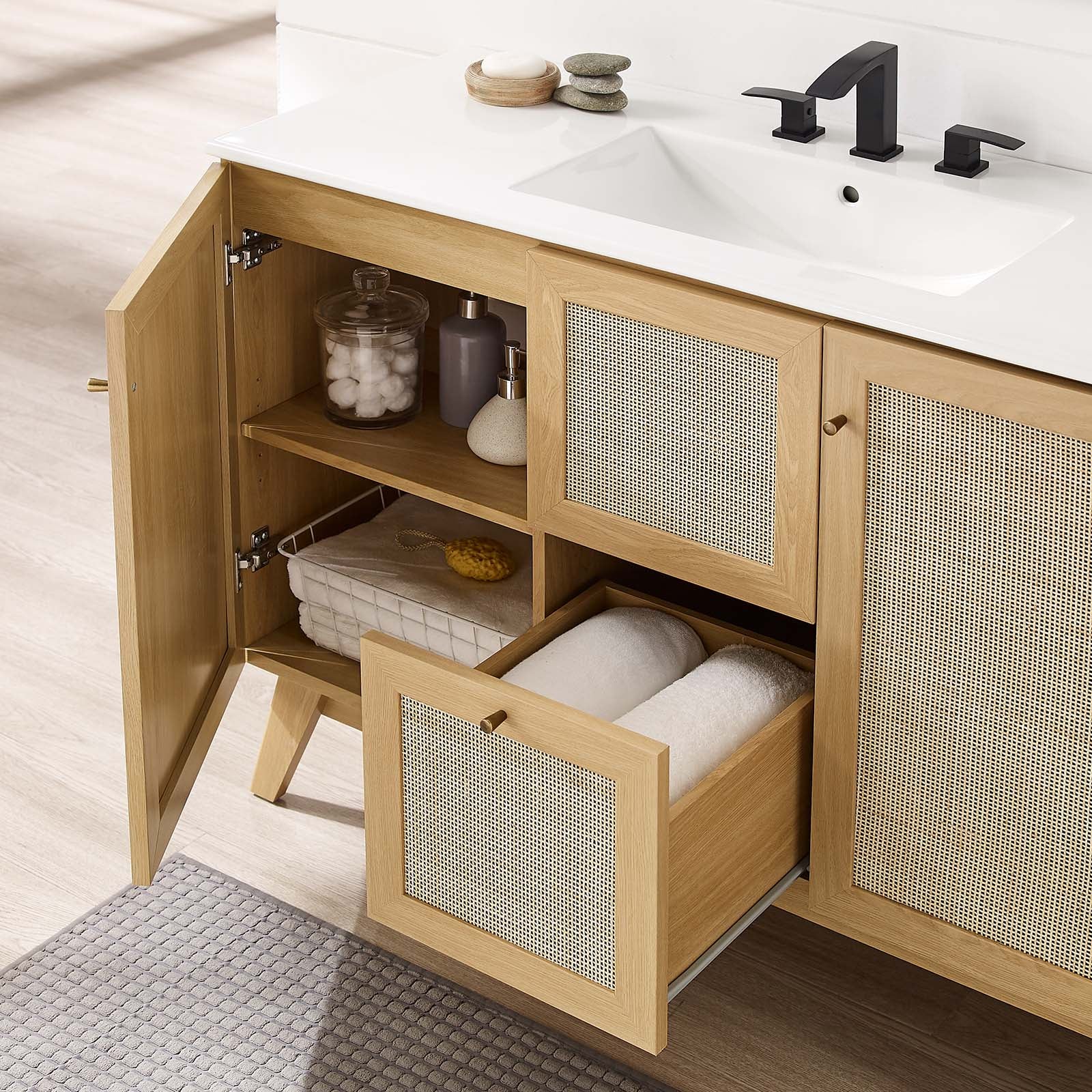 Soma 48” Single or Double Sink Compatible Bathroom Vanity Cabinet (Sink Basin Not Included) By Modway - EEI-6589 - Image 10