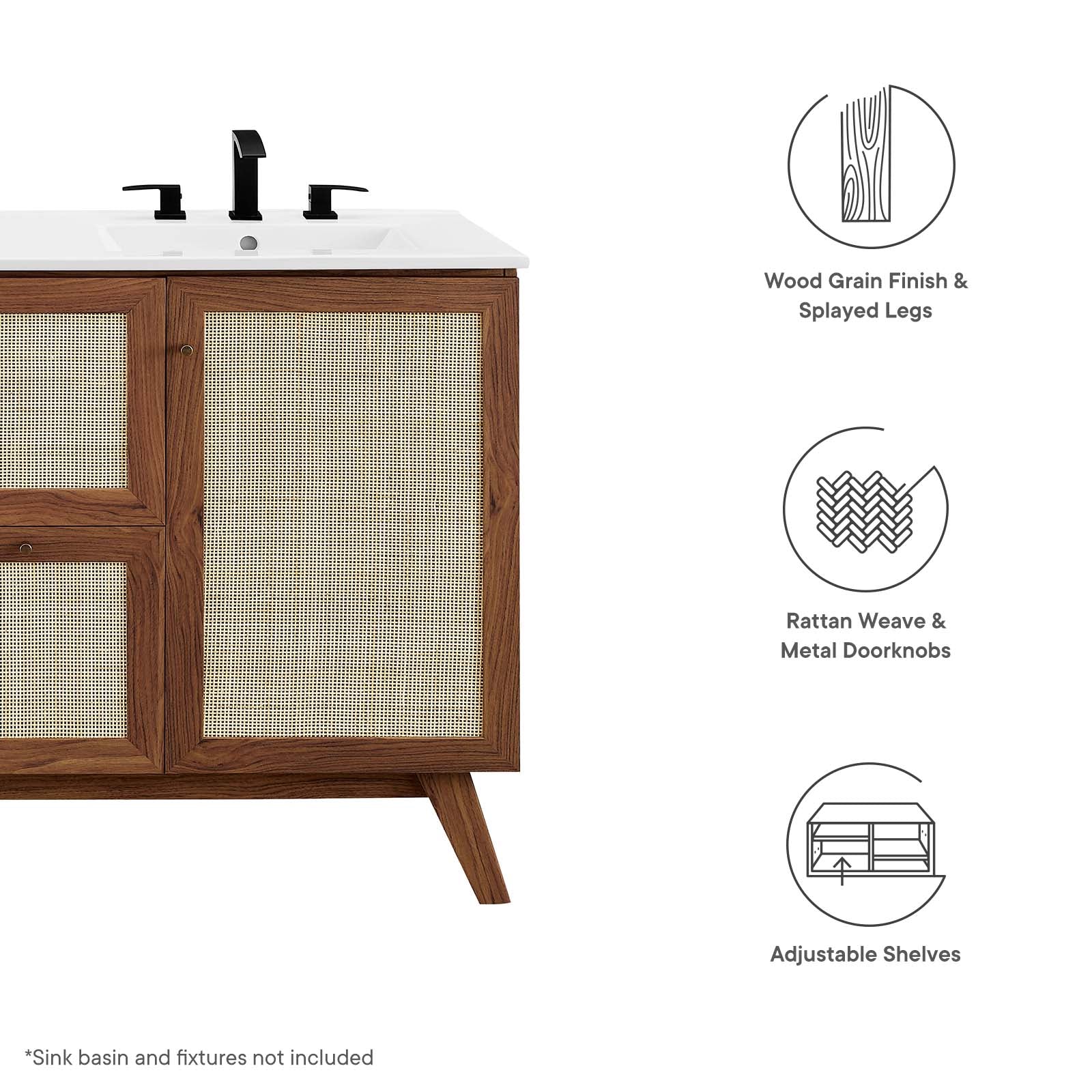 Soma 48” Single or Double Sink Compatible Bathroom Vanity Cabinet (Sink Basin Not Included) By Modway - EEI-6589 - Image 22