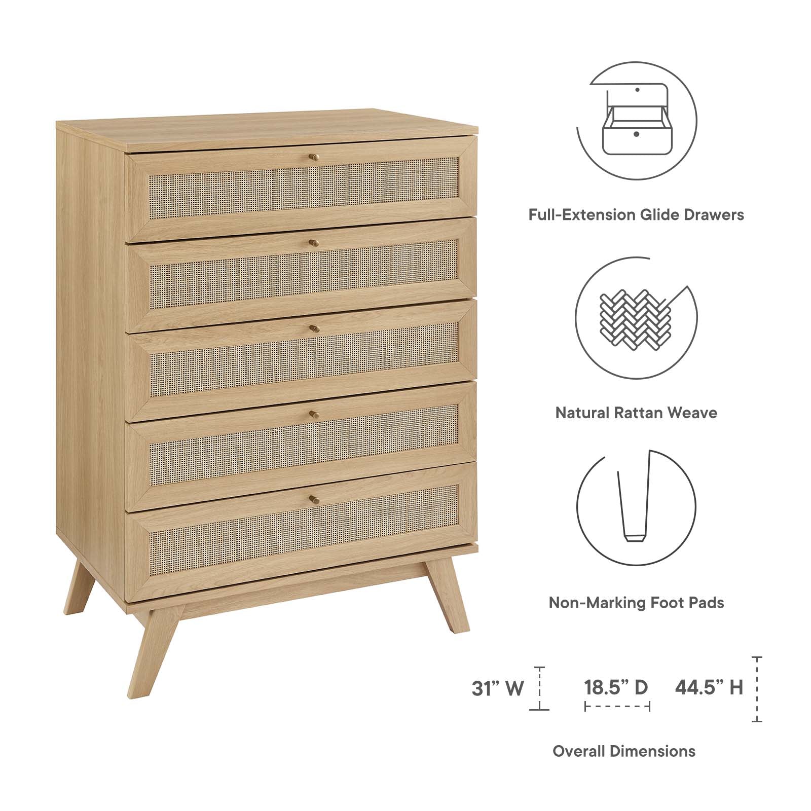 Soma 5-Drawer Chest By Modway - MOD-7052 - Image 7