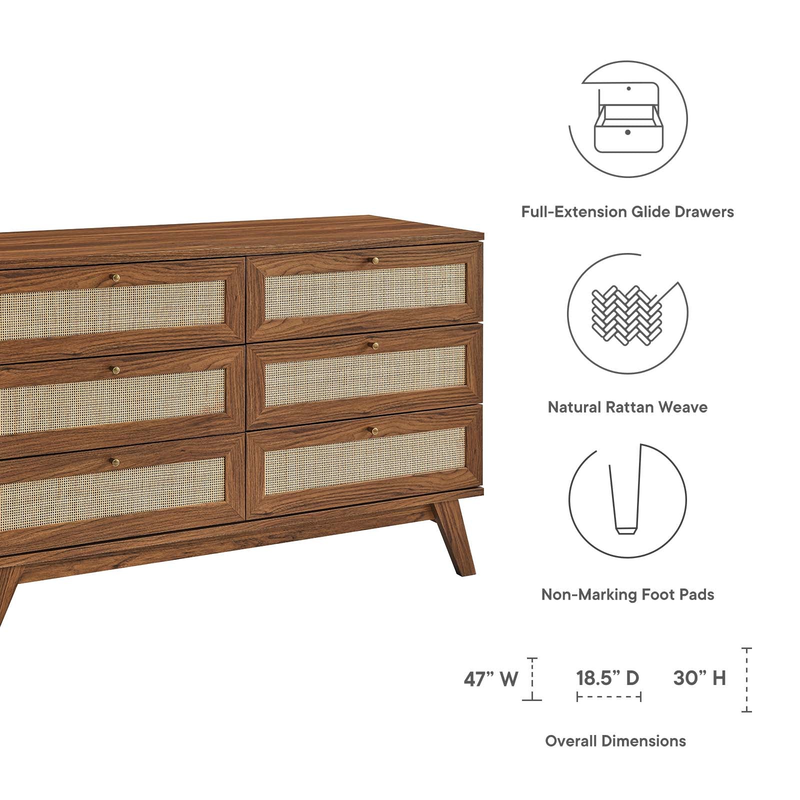 Soma 6-Drawer Dresser By Modway - MOD-7053 - Image 12