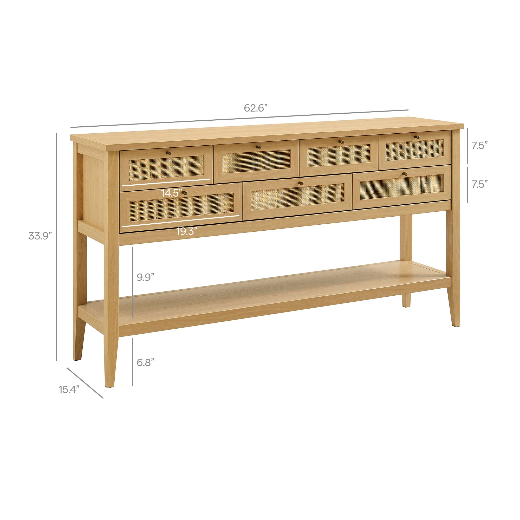 Soma 62 Inch Rattan Console Table by Modway - Image 10