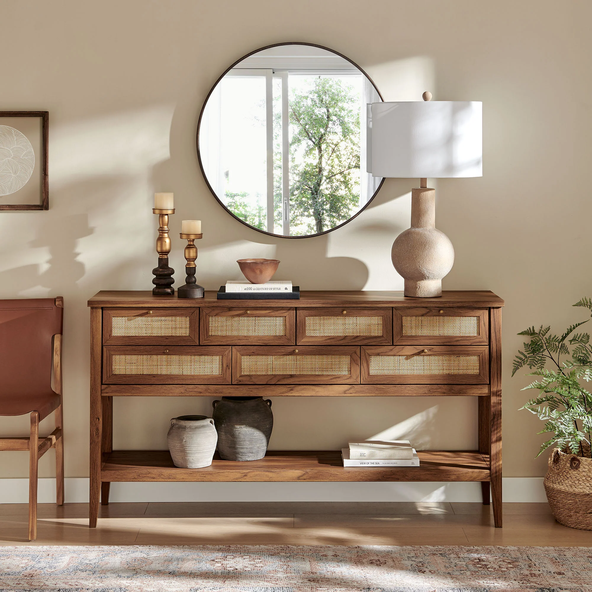 Soma 62 Inch Rattan Console Table by Modway - Image 18