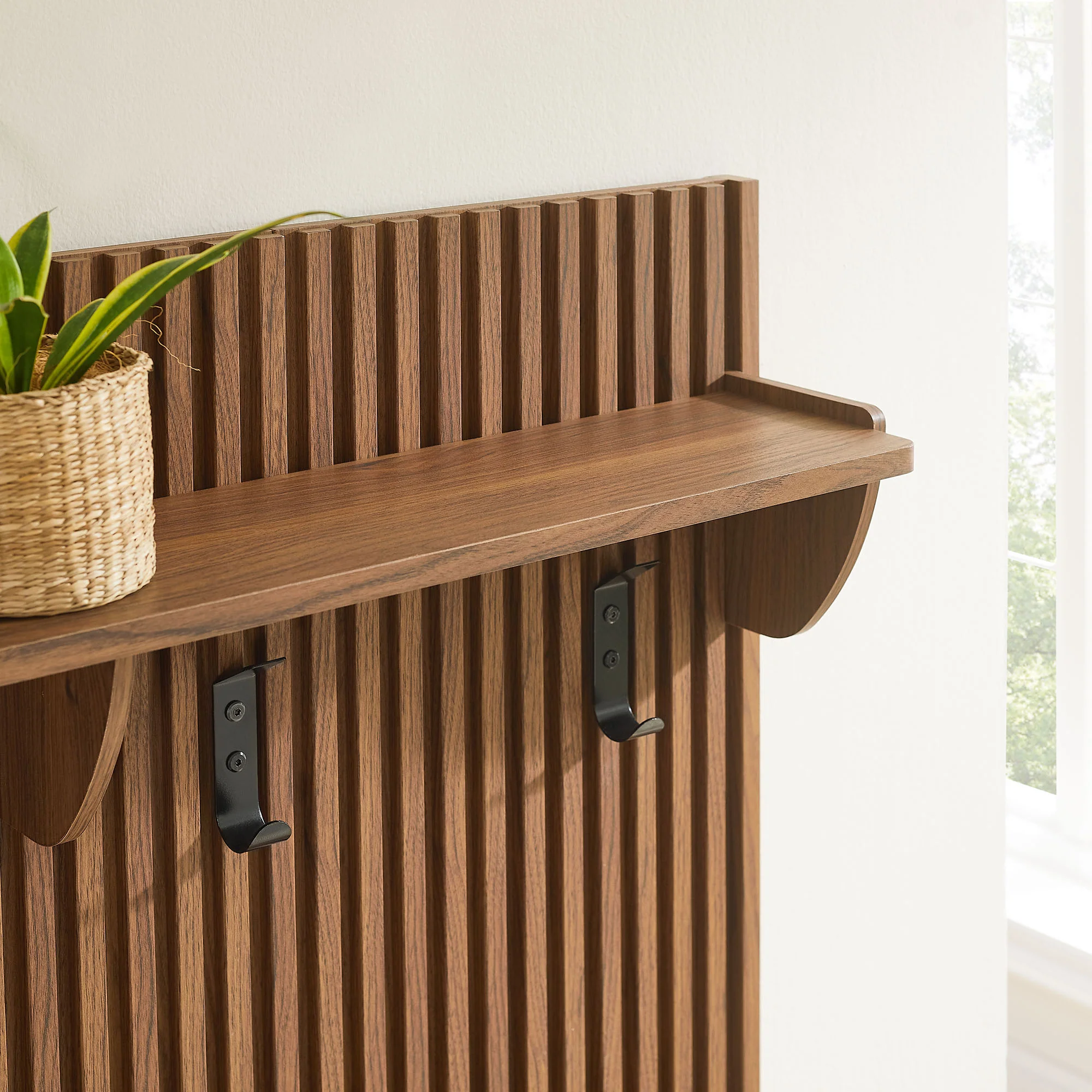 Soma Fluted 3-in-1 Hall Tree With Storage Bench and Coat Rack by Modway - Image 10
