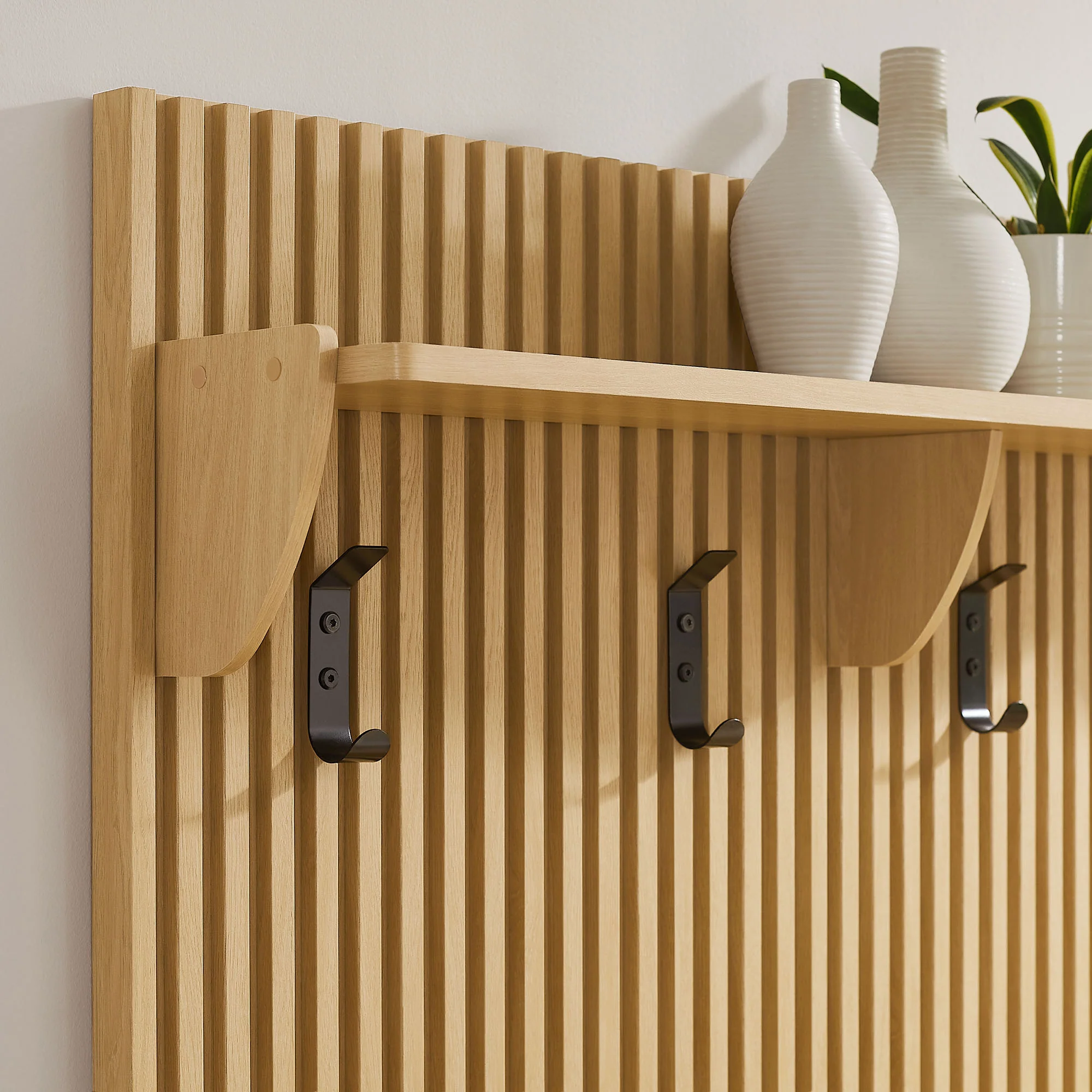 Soma Fluted 3-in-1 Hall Tree With Storage Bench and Coat Rack by Modway - Image 4