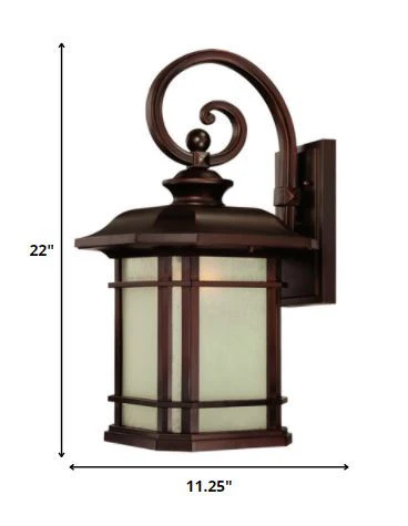 Somerset 1-Light Architectural Bronze Wall Light By Homeroots - Image 5