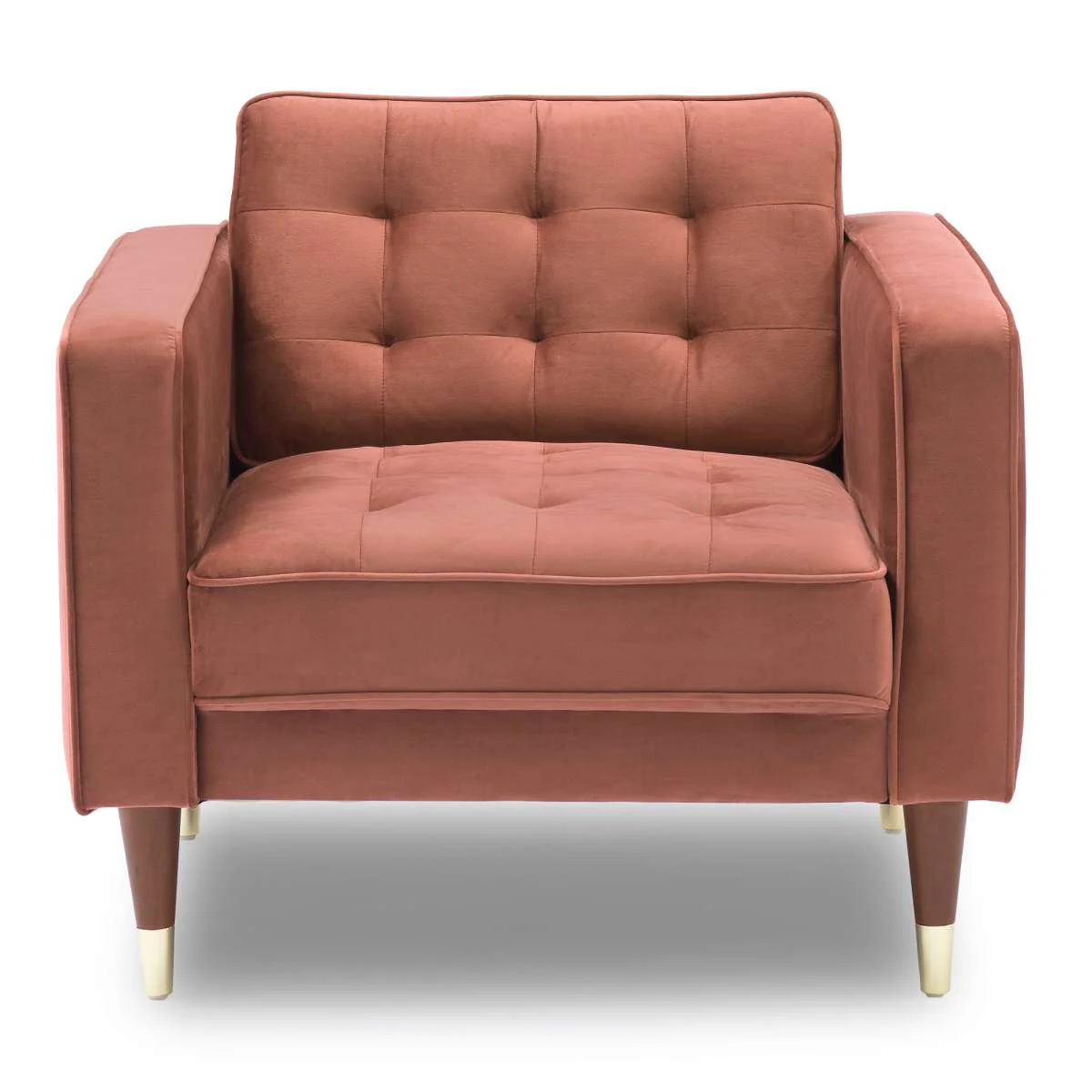 Somerset Blush Velvet Mid Century Modern Club Chair By Armen Living - Image 3