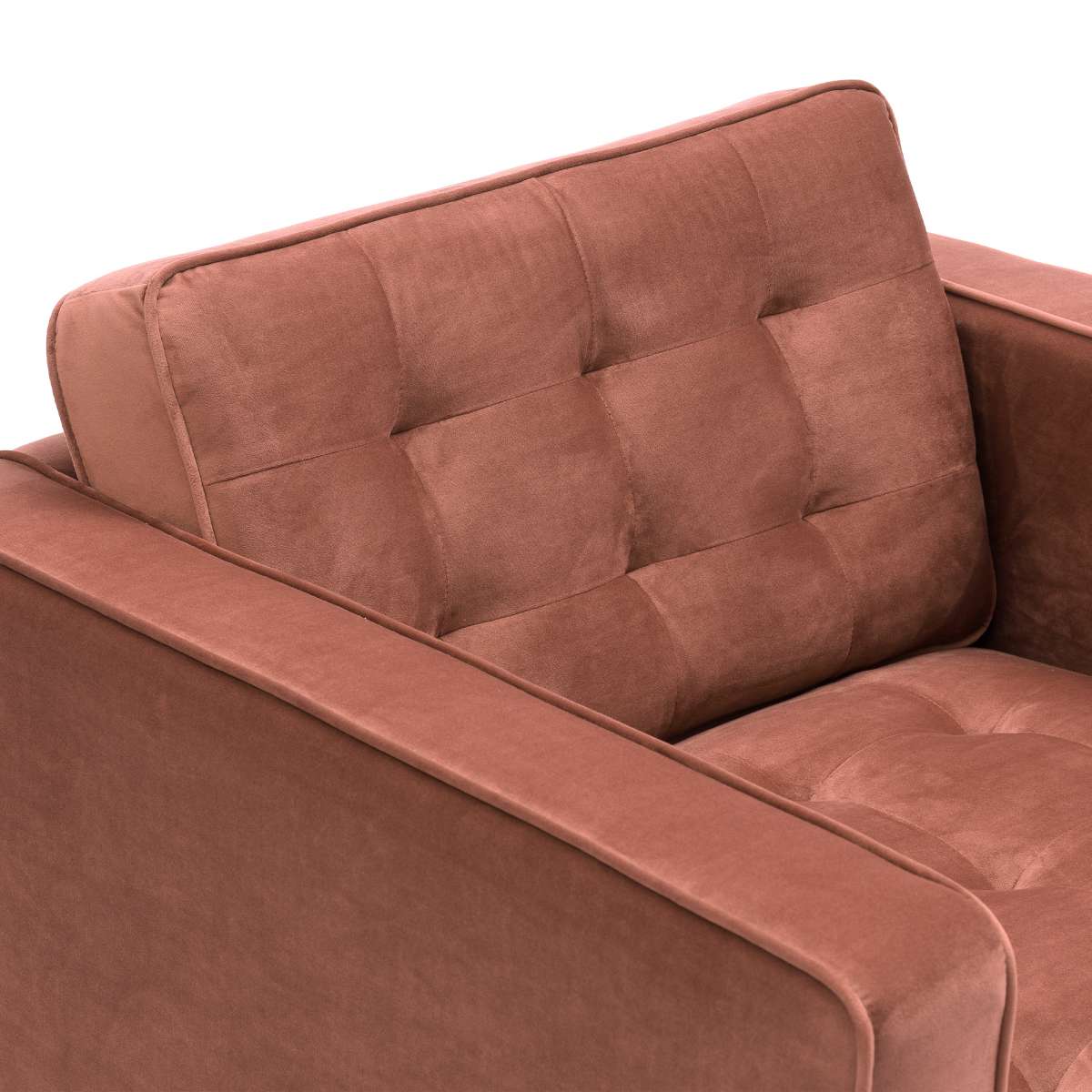 Somerset Blush Velvet Mid Century Modern Club Chair By Armen Living - Image 4
