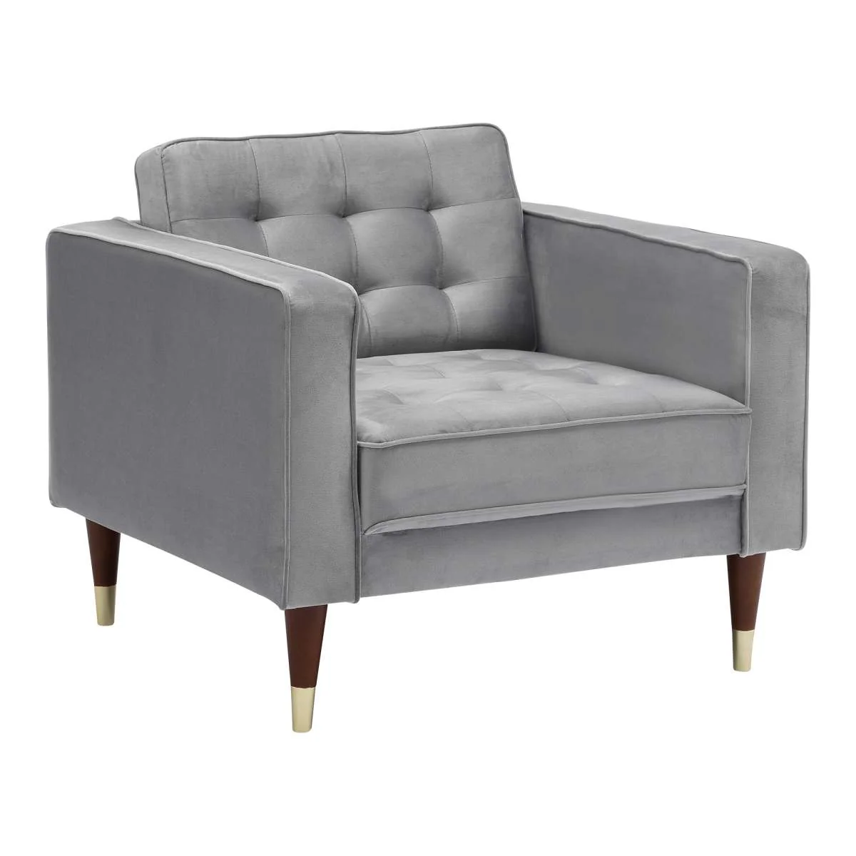 Somerset Blush Velvet Mid Century Modern Sofa Seating Set By Armen Living - Image 9