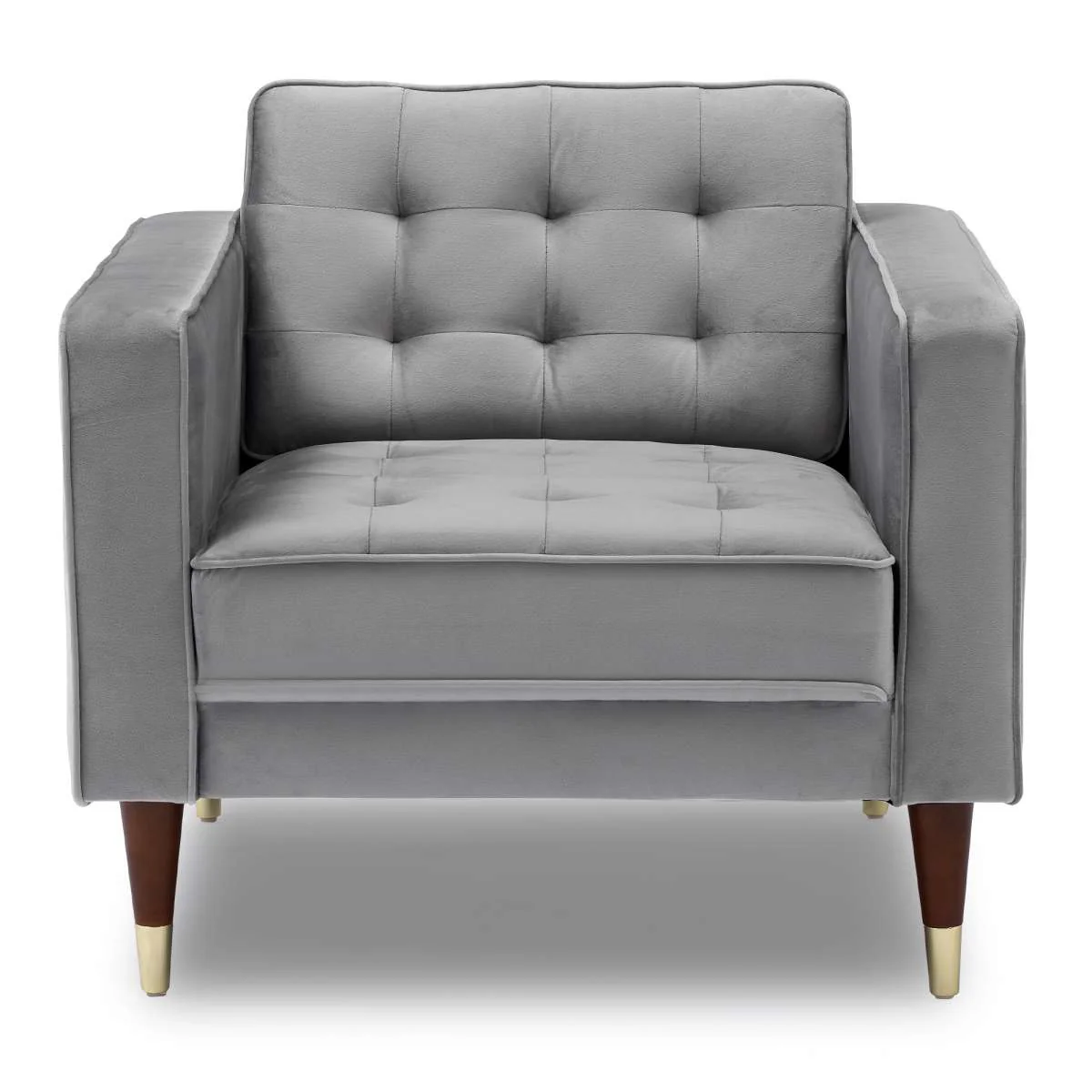 Somerset Gray Velvet Mid Century Modern Club Chair By Armen Living - Image 2