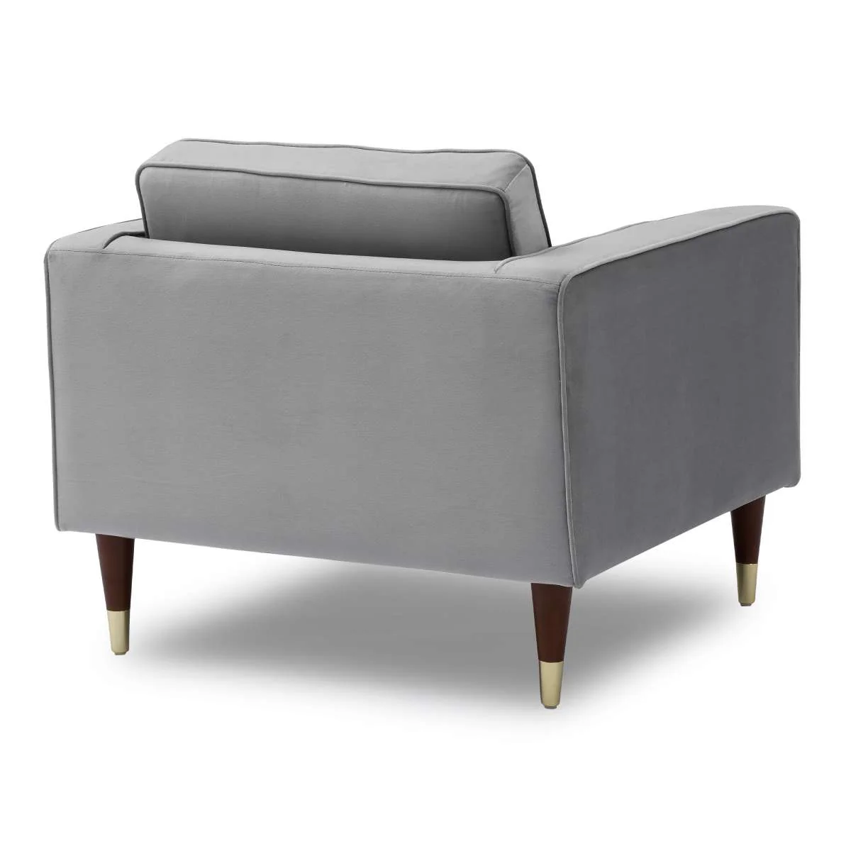 Somerset Gray Velvet Mid Century Modern Club Chair By Armen Living - Image 3