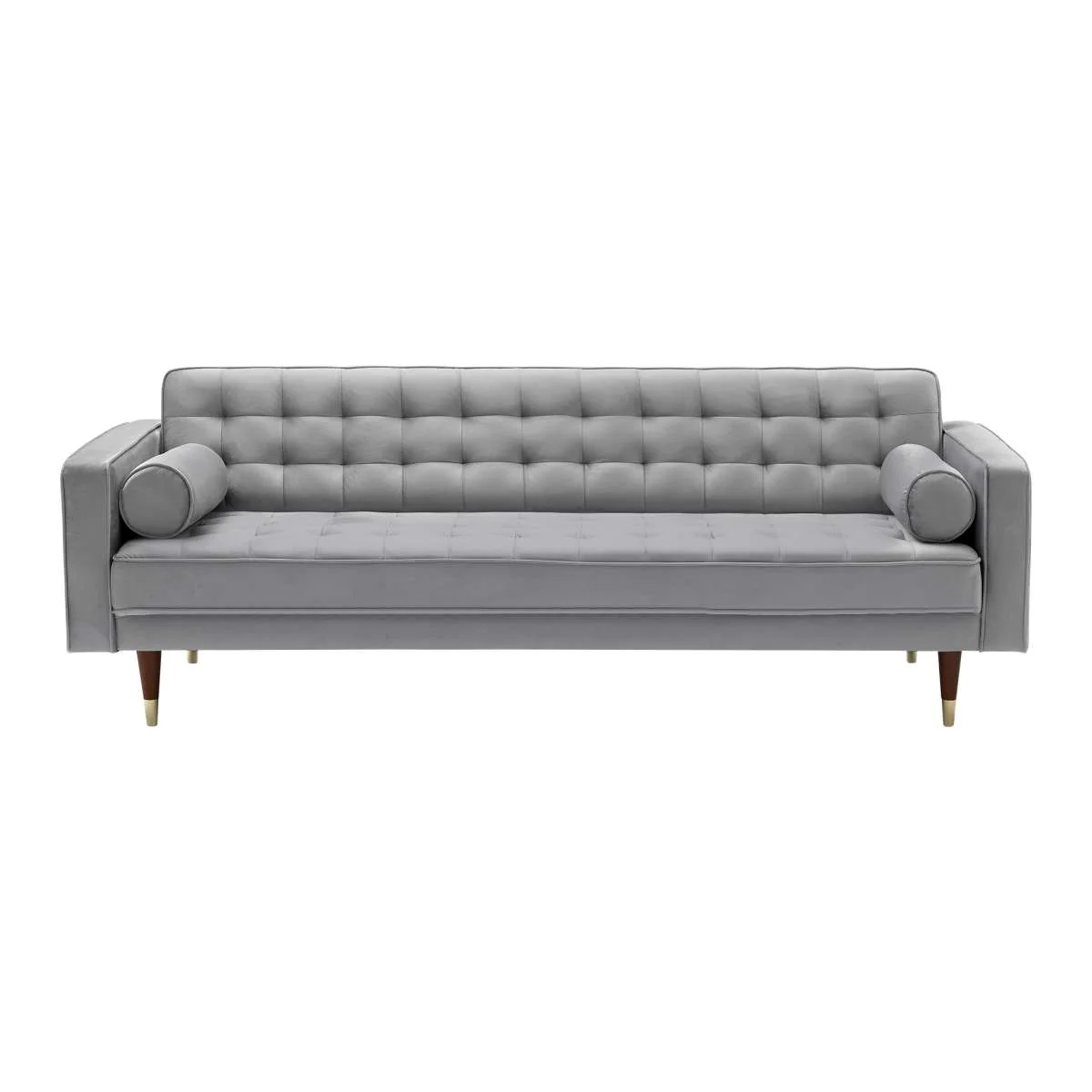 Somerset Gray Velvet Mid Century Modern Sofa By Armen Living - Image 2
