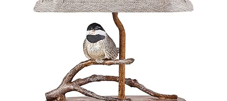 Songbird on a Branch Accent Lamp with Tailored Shade By Homeroots - Image 3