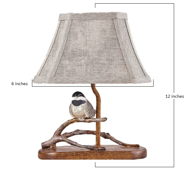 Songbird on a Branch Accent Lamp with Tailored Shade By Homeroots - Image 4