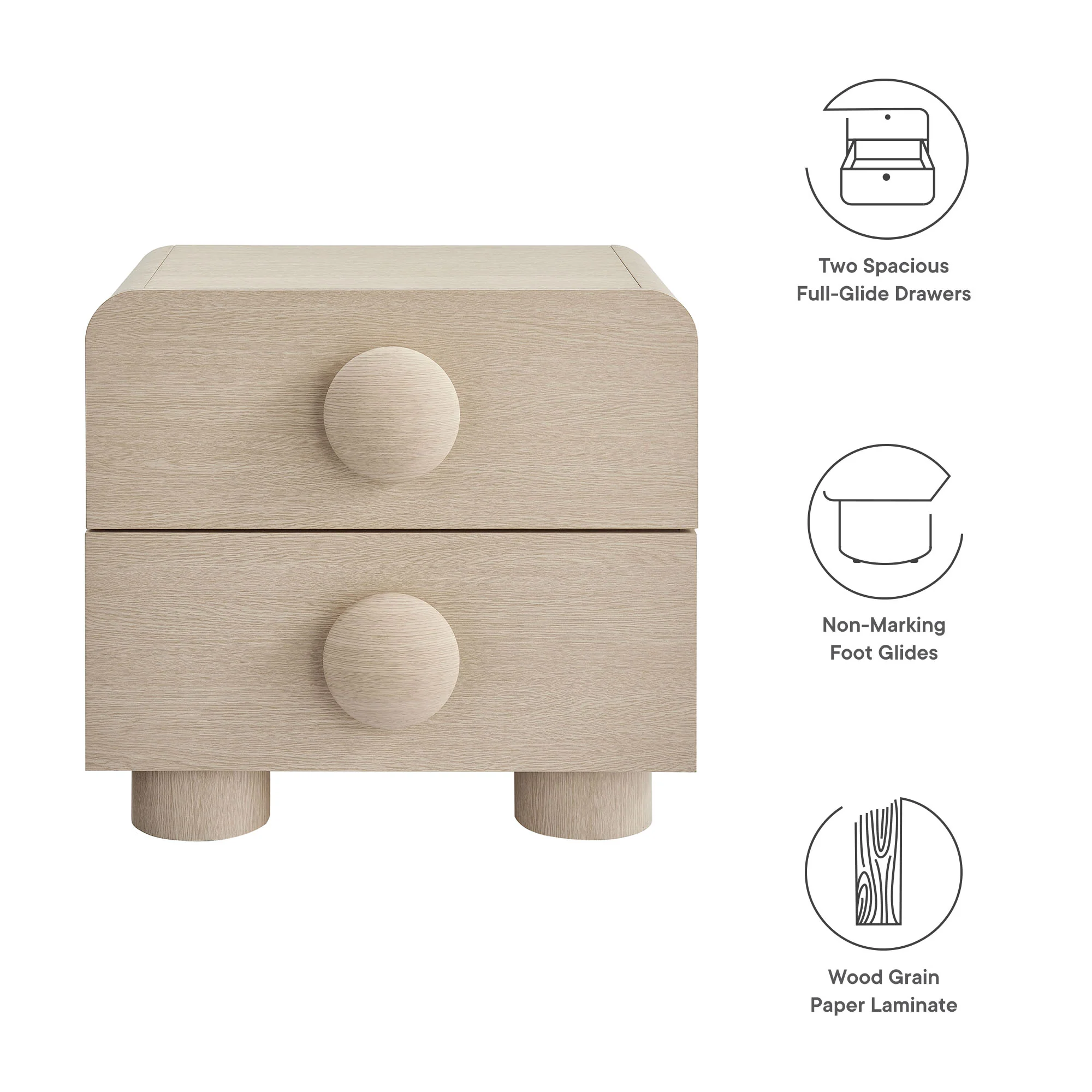 Sonnet 2-Drawer Nightstand by Modway - Image 8