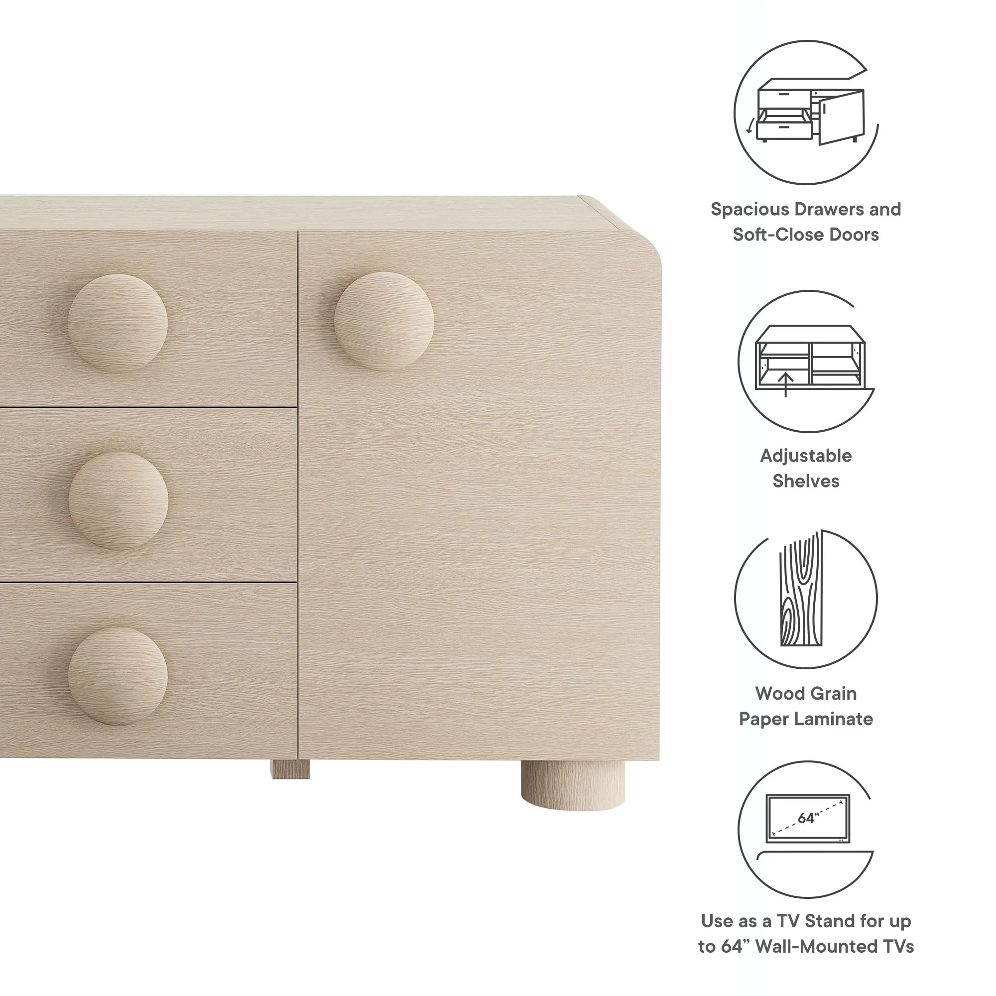 Sonnet 57" Sideboard Storage Cabinet by Modway - Image 11