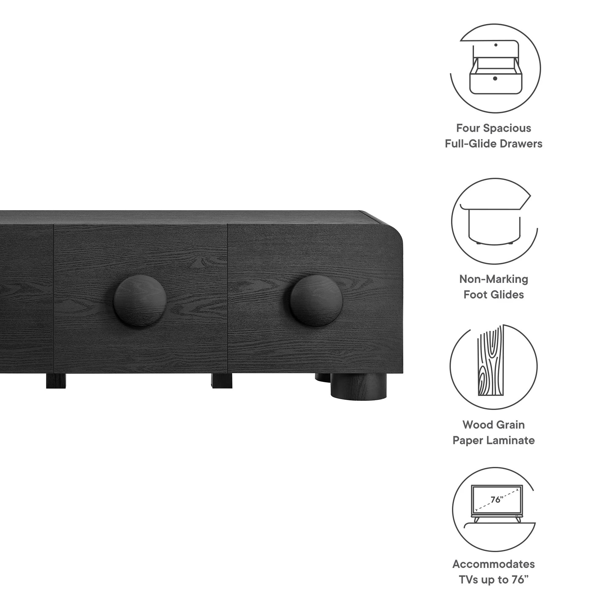 Sonnet 69" Low Profile TV Stand by Modway - Image 19