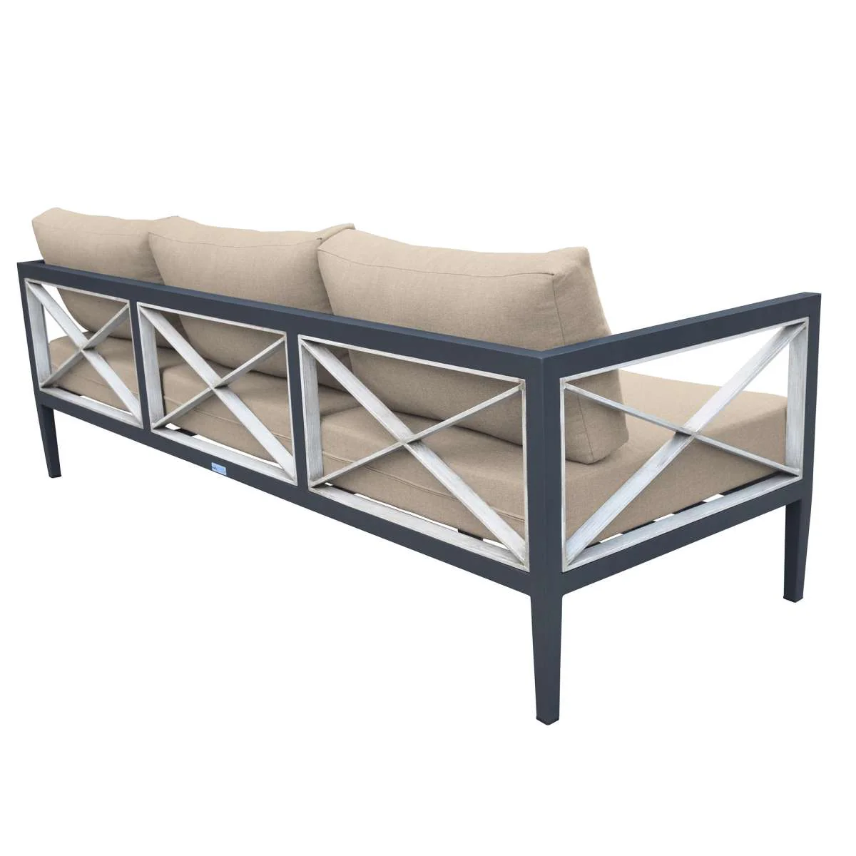 Sonoma Outdoor 4 piece Set in Dark Grey Finish and Charcoal Cushions By Armen Living - Image 11