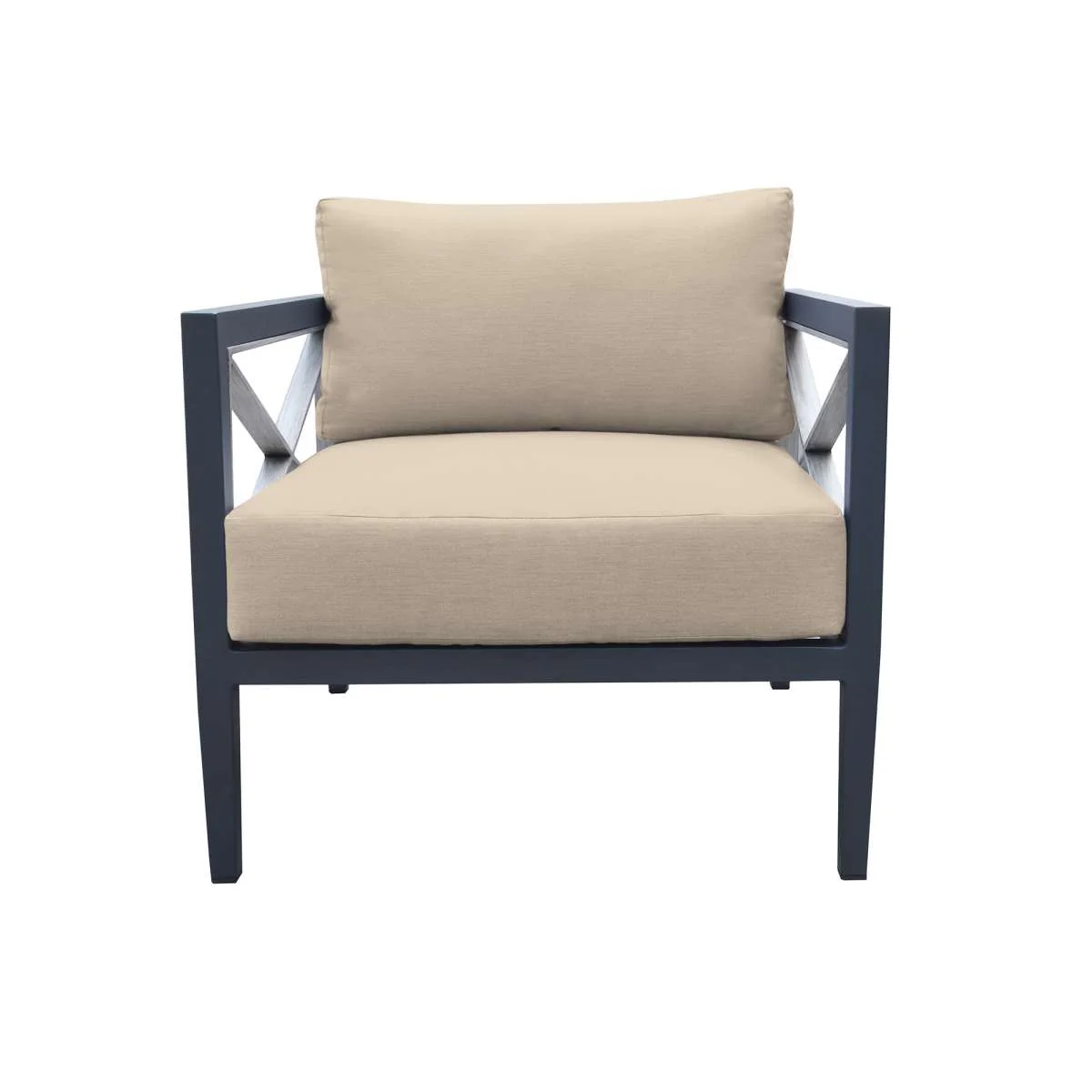 Sonoma Outdoor 4 piece Set in Dark Grey Finish and Charcoal Cushions By Armen Living - Image 13