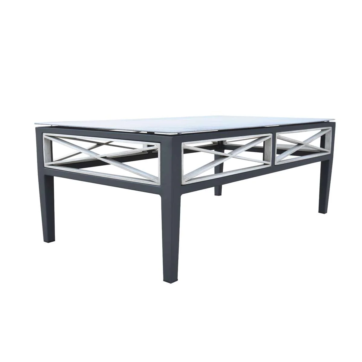 Sonoma Outdoor 4 piece Set in Dark Grey Finish and Charcoal Cushions By Armen Living - Image 15