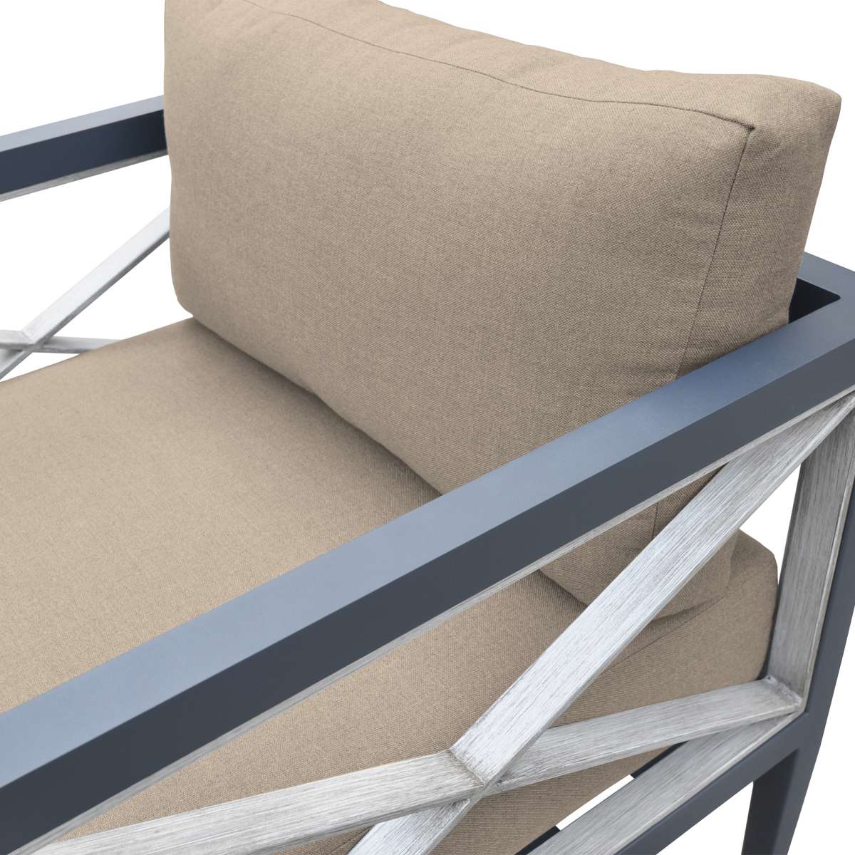 Sonoma Outdoor 4 piece Set in Dark Grey Finish and Charcoal Cushions By Armen Living - Image 16